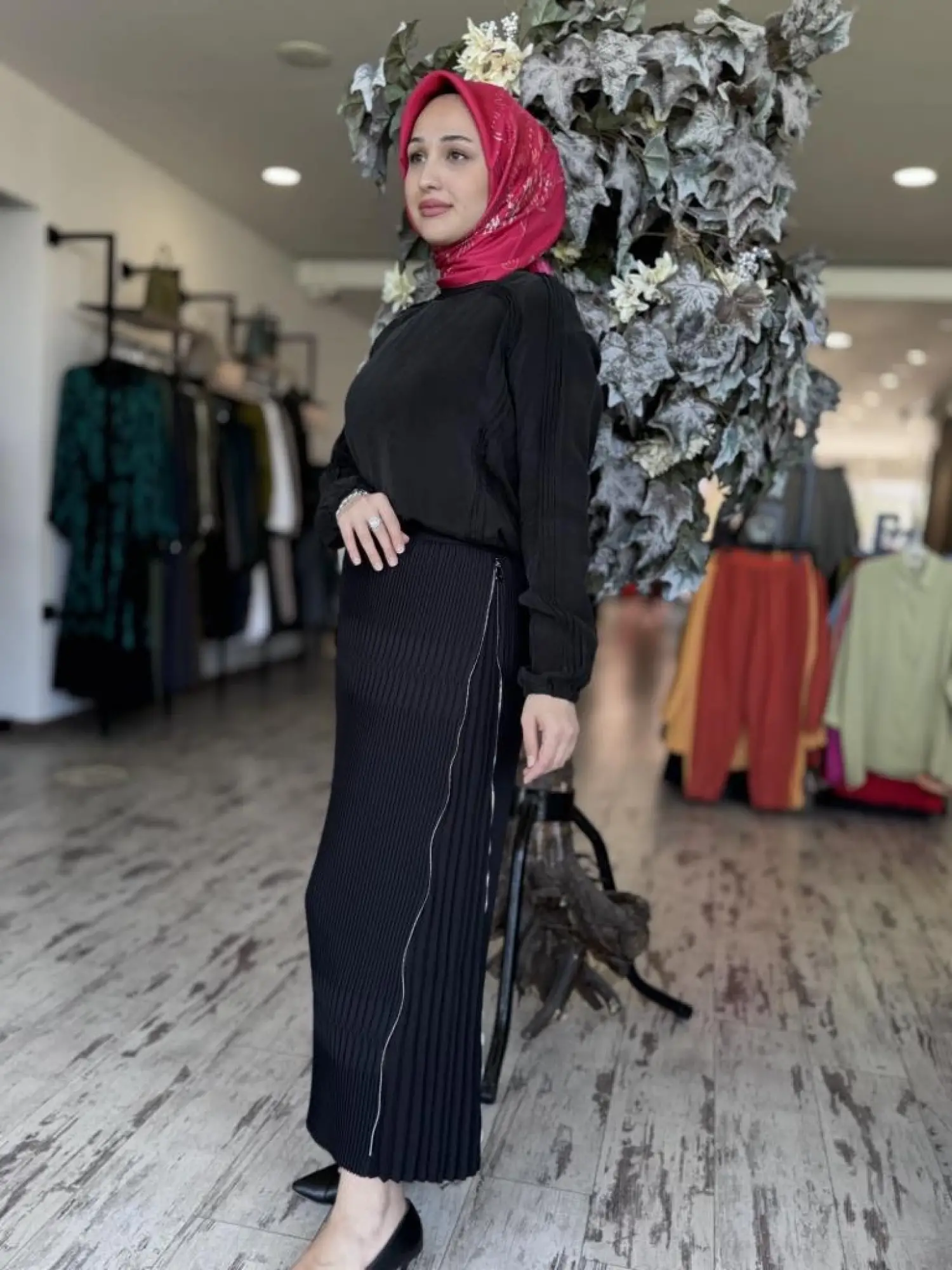 Misswhence Fermuarlı Pliseli Etek 37921