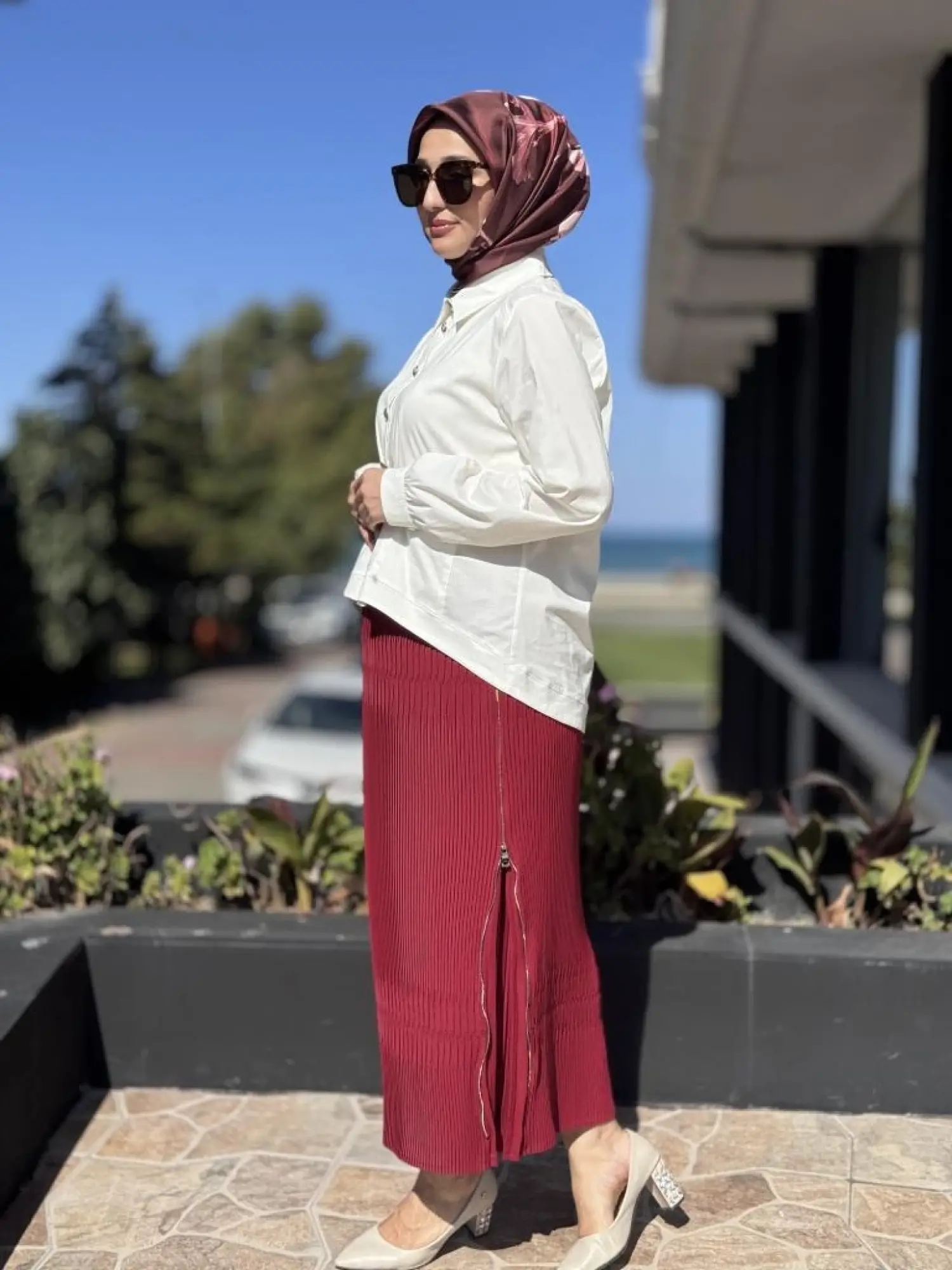 Misswhence Fermuarlı Pliseli Etek 38921