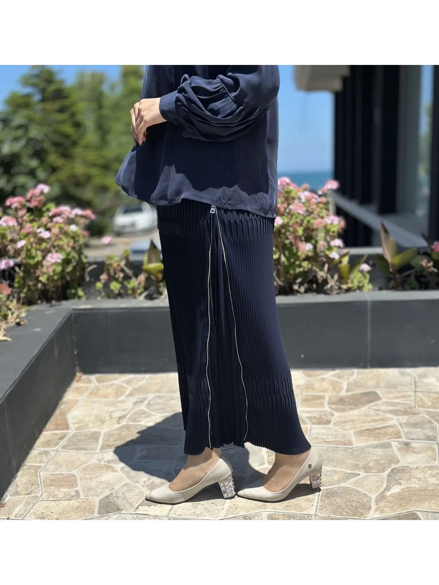 Misswhence Fermuarlı Pliseli Etek 39921