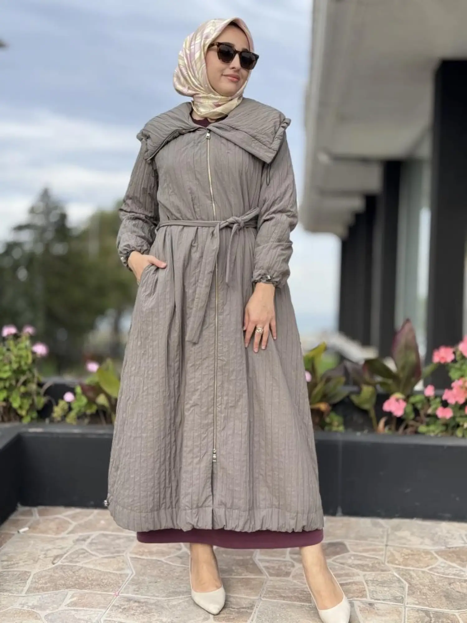 Misswhence Fermuarlı Tafta Pardesü 38508