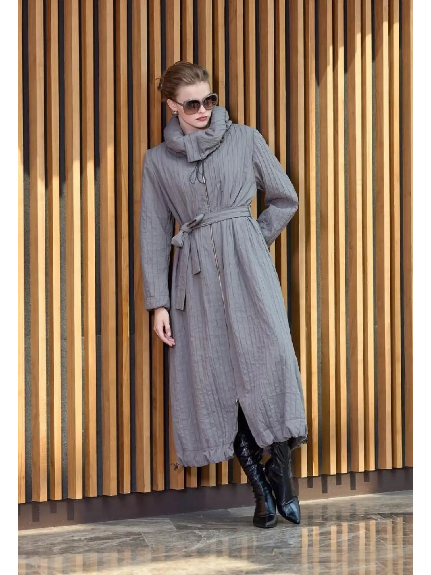 Misswhence Fermuarlı Tafta Pardesü 38508