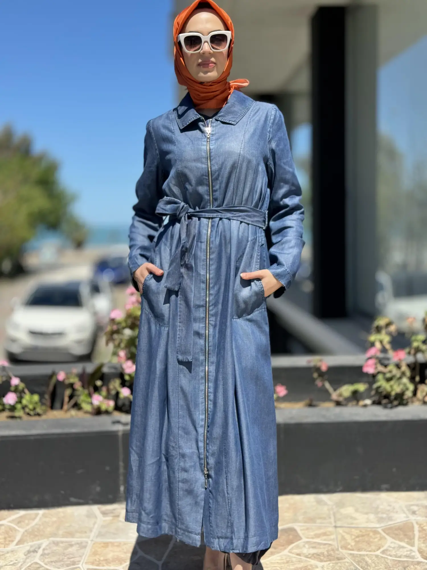 Misswhence Fermuarlı Tencel Kot Pardesü 35518