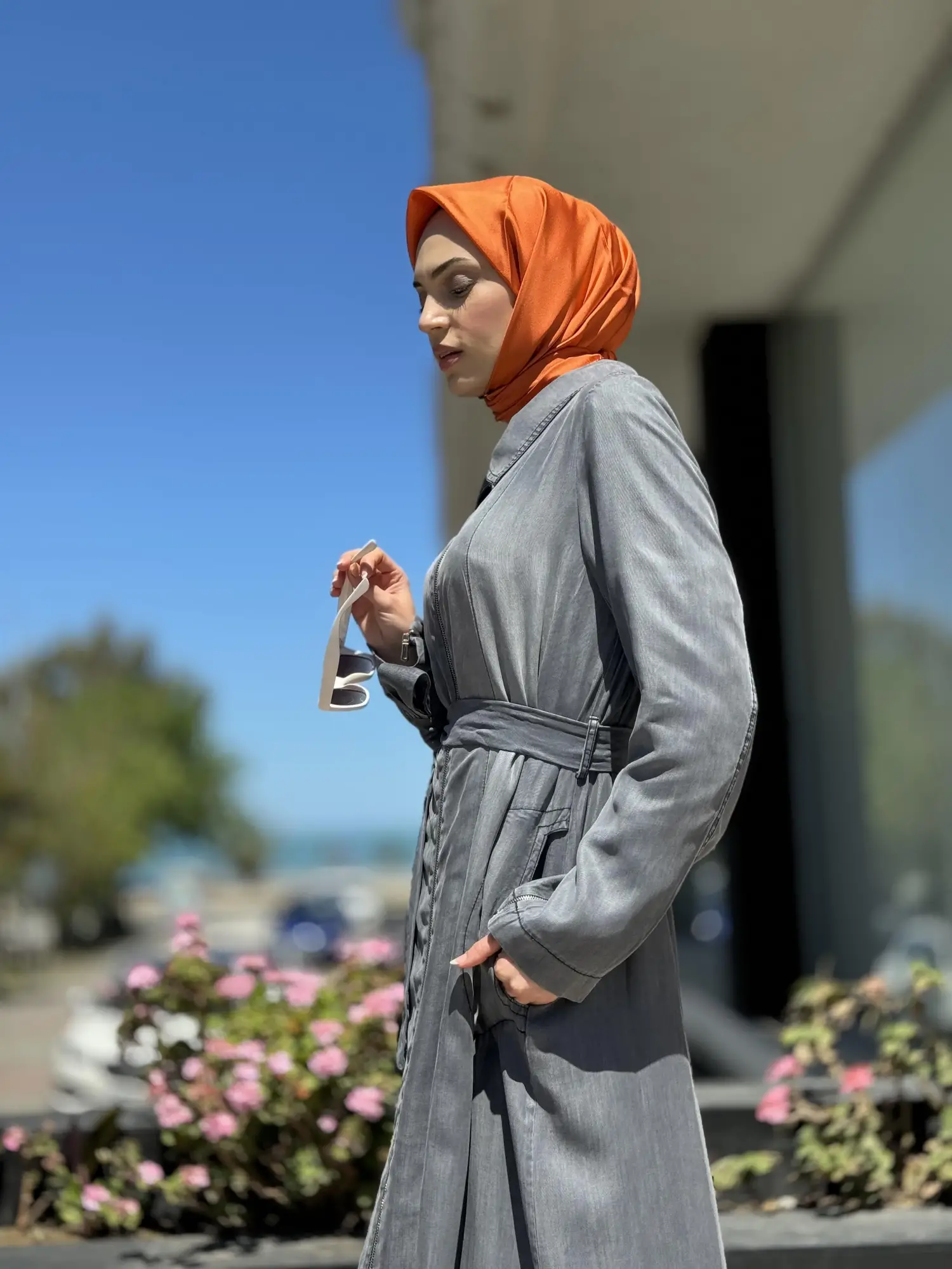 Misswhence Fermuarlı Tencel Kot Pardesü 35518