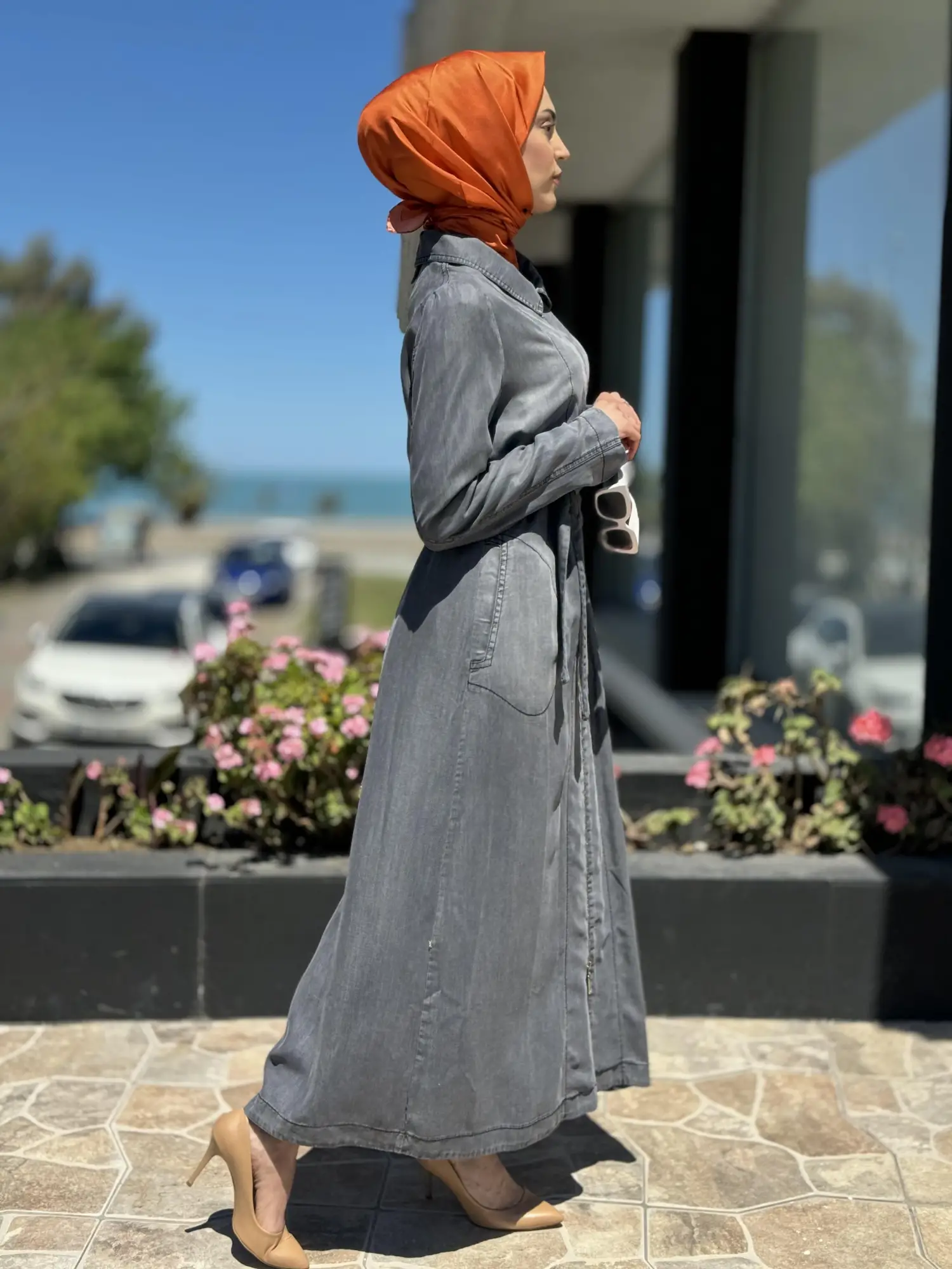 Misswhence Fermuarlı Tencel Kot Pardesü 35518