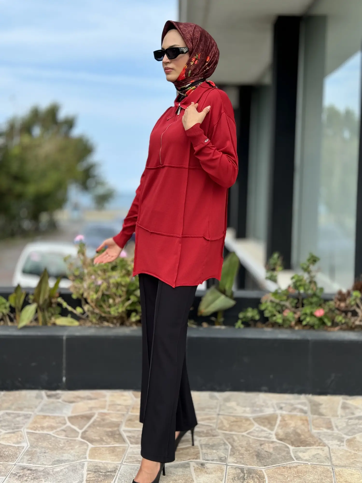 Misswhence Fermuarlı Triko Tunik 36013