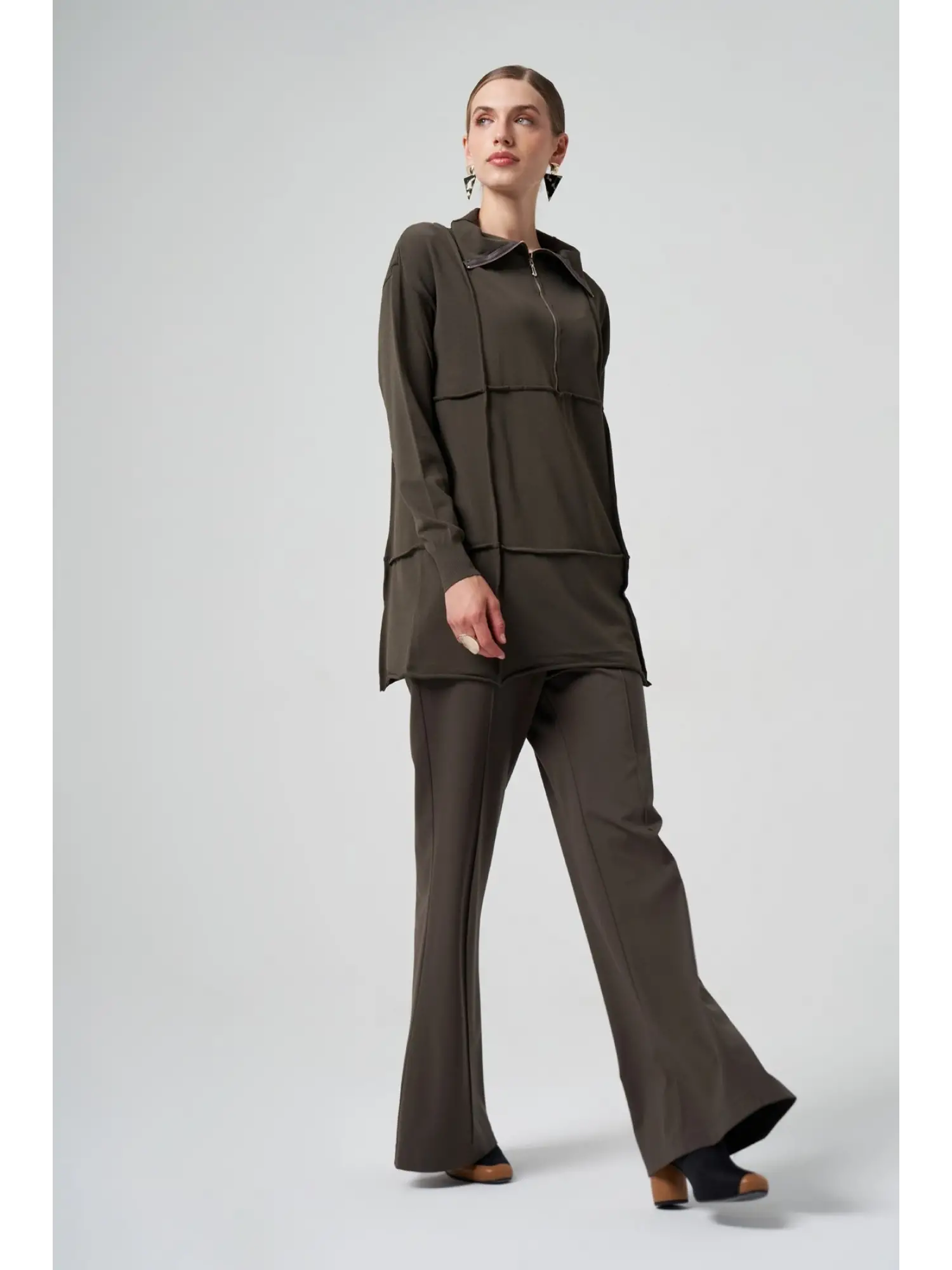 Misswhence Fermuarlı Triko Tunik 36013