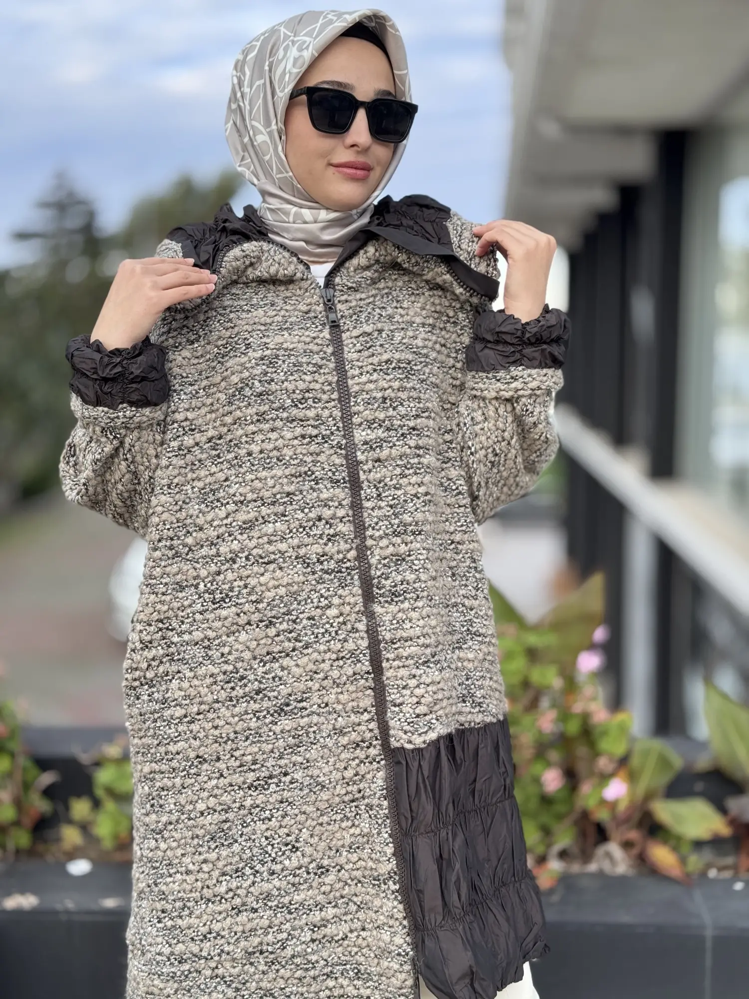 Misswhence Fermuarlı Triko Yün Kap 38422