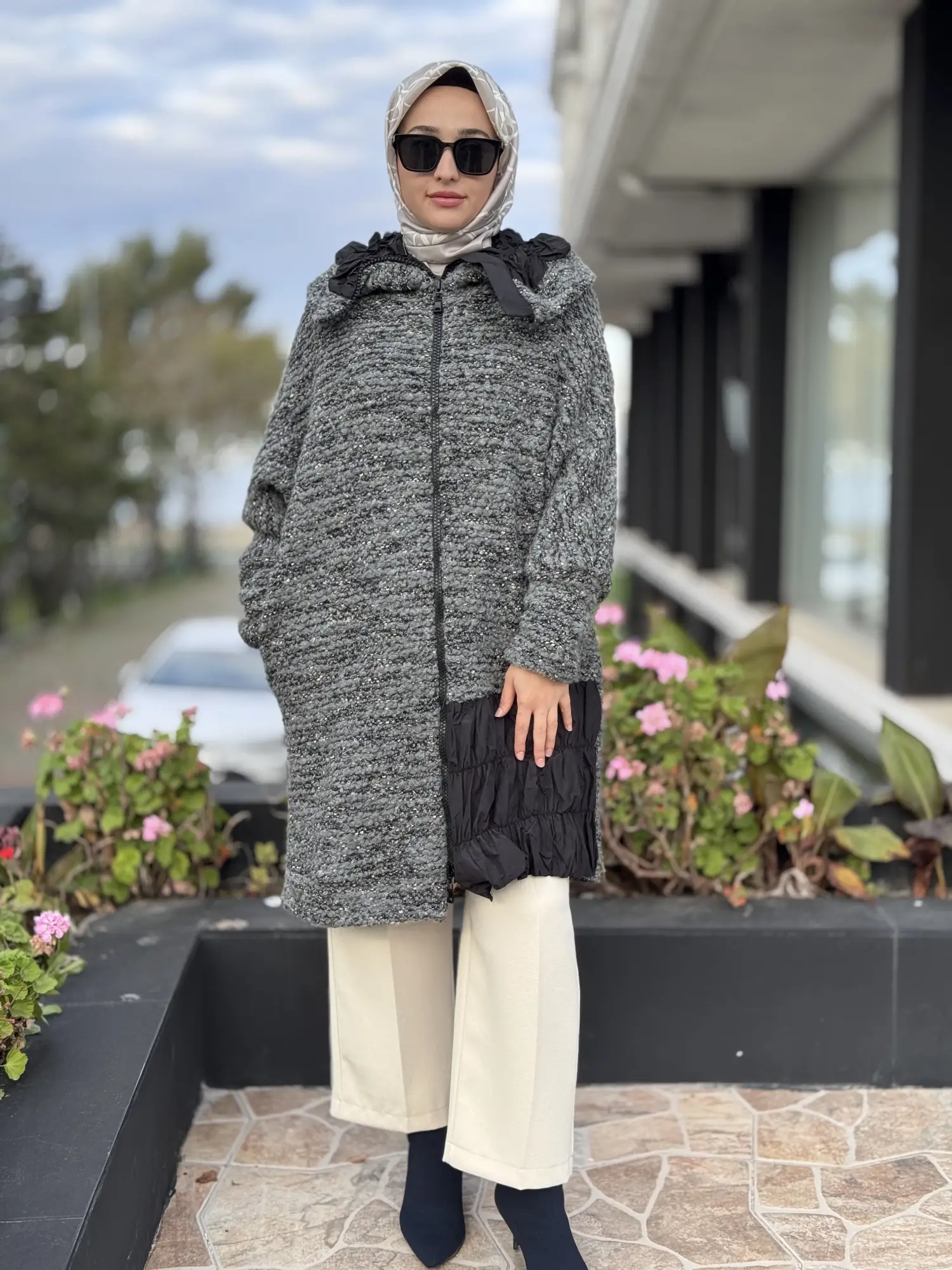 Misswhence Fermuarlı Triko Yün Kap 38422