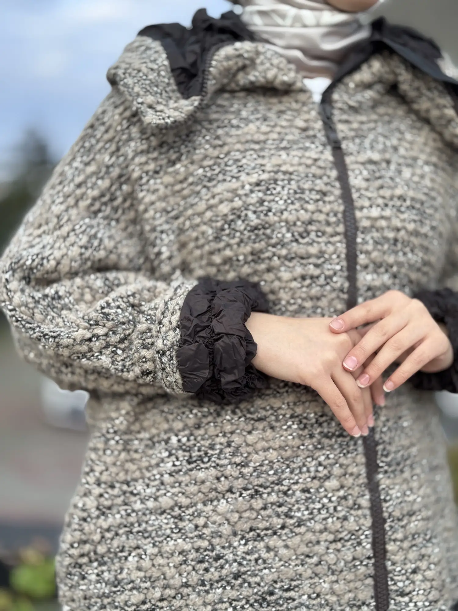 Misswhence Fermuarlı Triko Yün Kap 38422