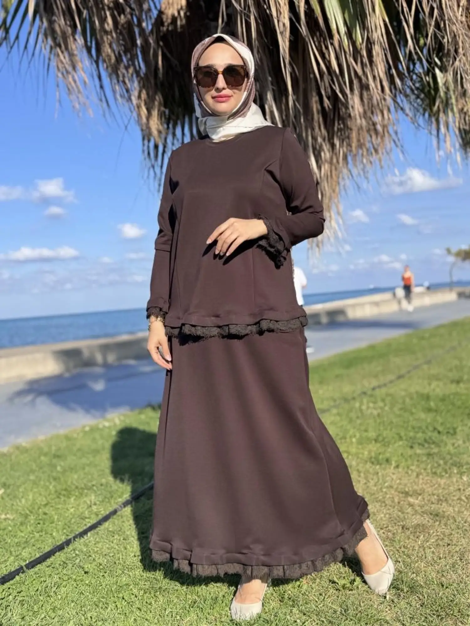 Misswhence Güpür Detaylı Etek Bluz Takım 38004