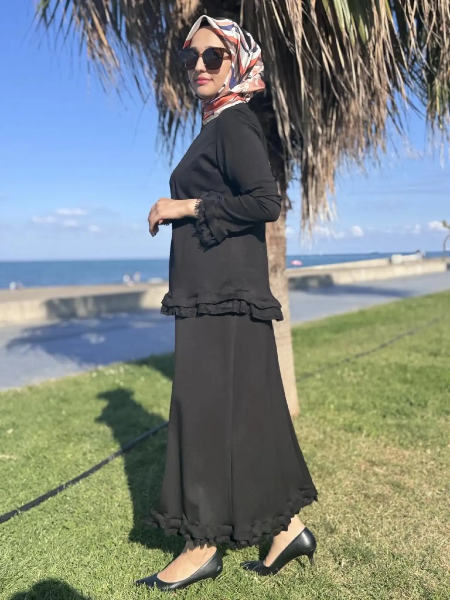 Misswhence Güpür Detaylı Etek Bluz Takım 38004