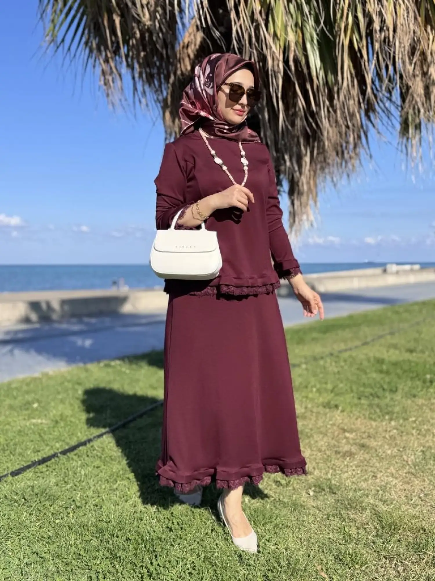 Misswhence Güpür Detaylı Etek Bluz Takım 38004