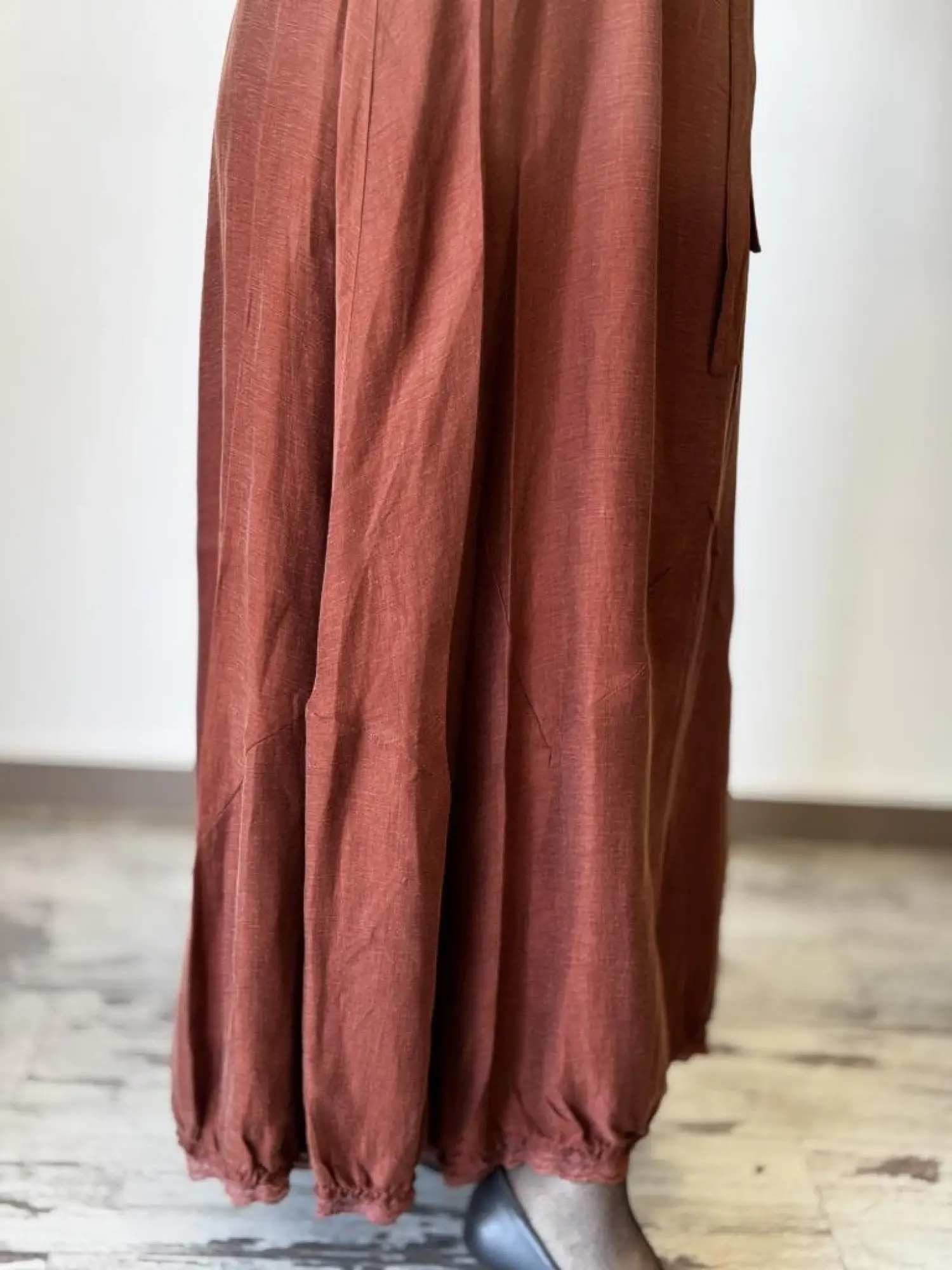 Misswhence Güpür Detaylı İpek Keten Elbise 37831