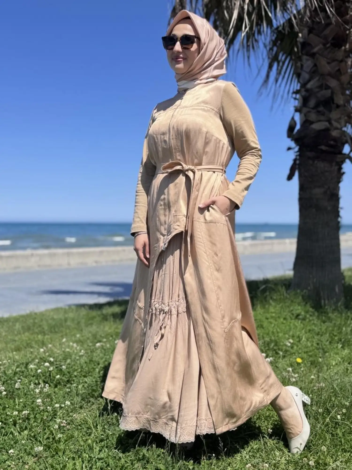 Misswhence İkili Chanel Keten Elbise 37806