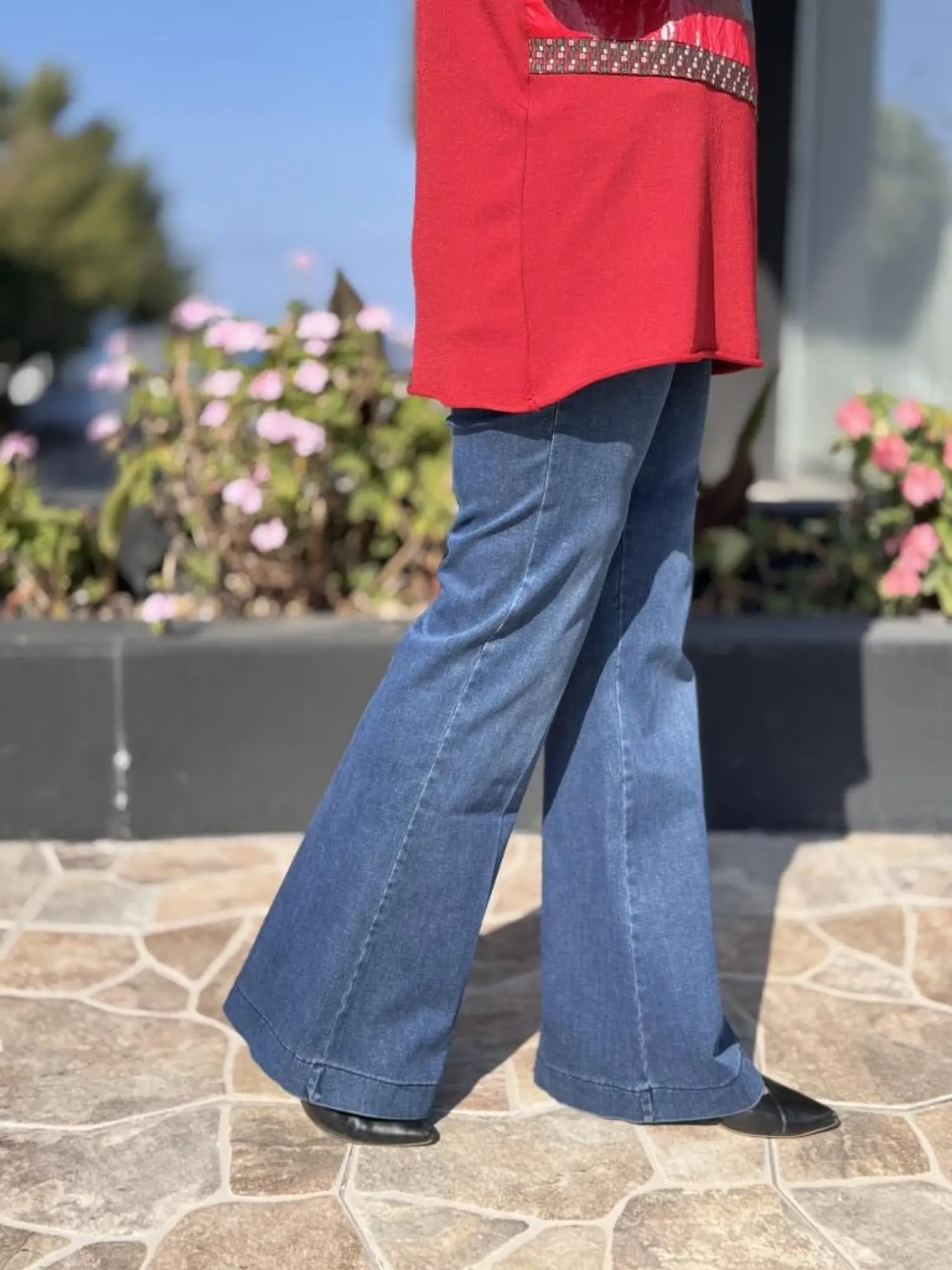 Misswhence İspanyol Paça Likralı Kot Pantolon 38101