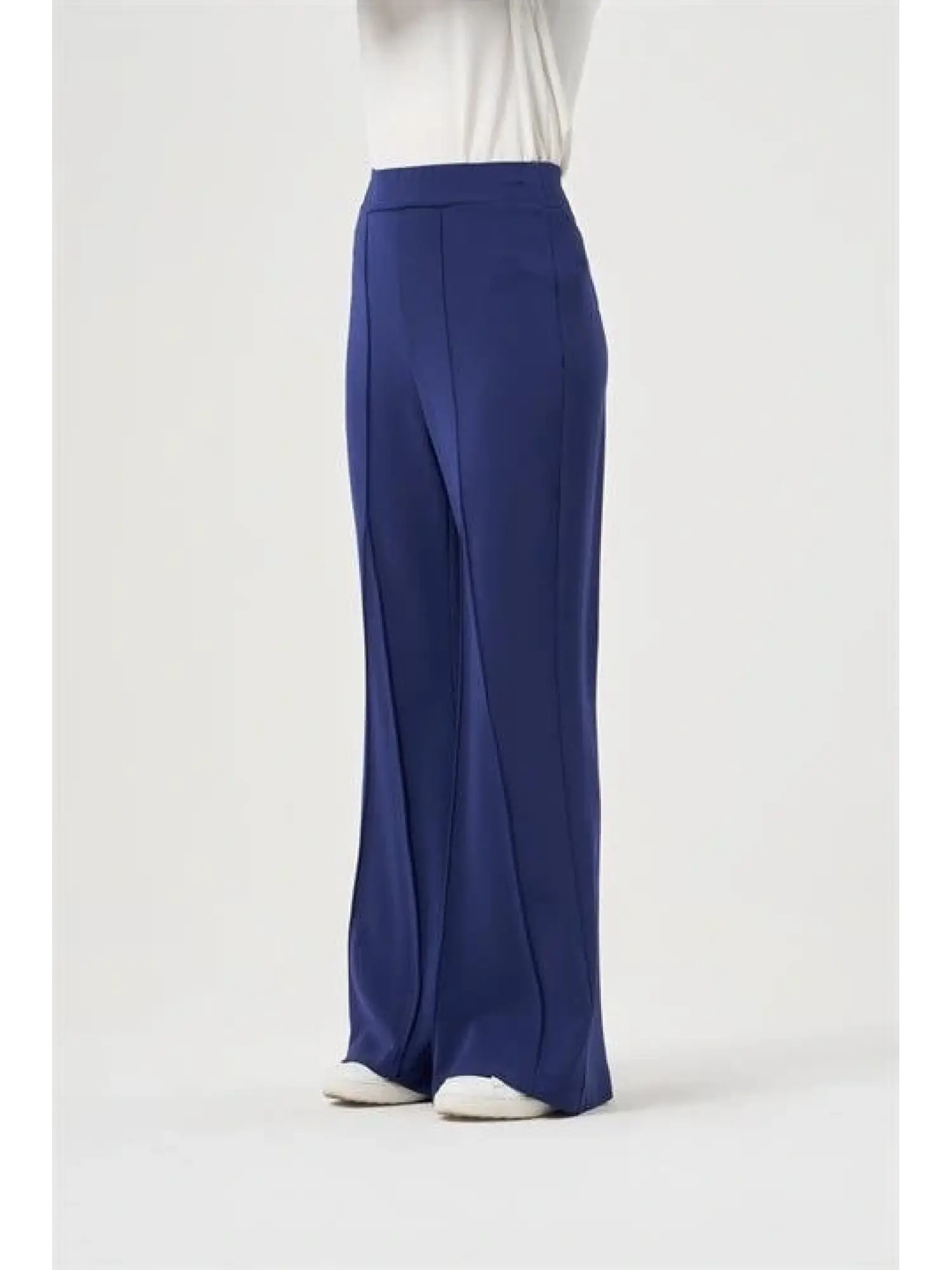 Misswhence İspanyol Paça Önü Dİkiş Detaylı Örme Pantolon 34105