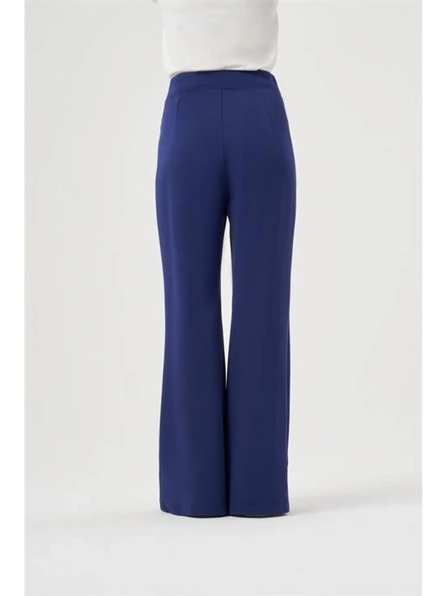 Misswhence İspanyol Paça Önü Dİkiş Detaylı Örme Pantolon 34105