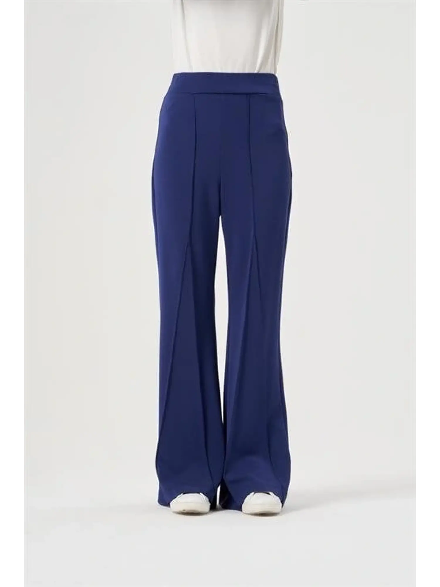 Misswhence İspanyol Paça Önü Dİkiş Detaylı Örme Pantolon 34105