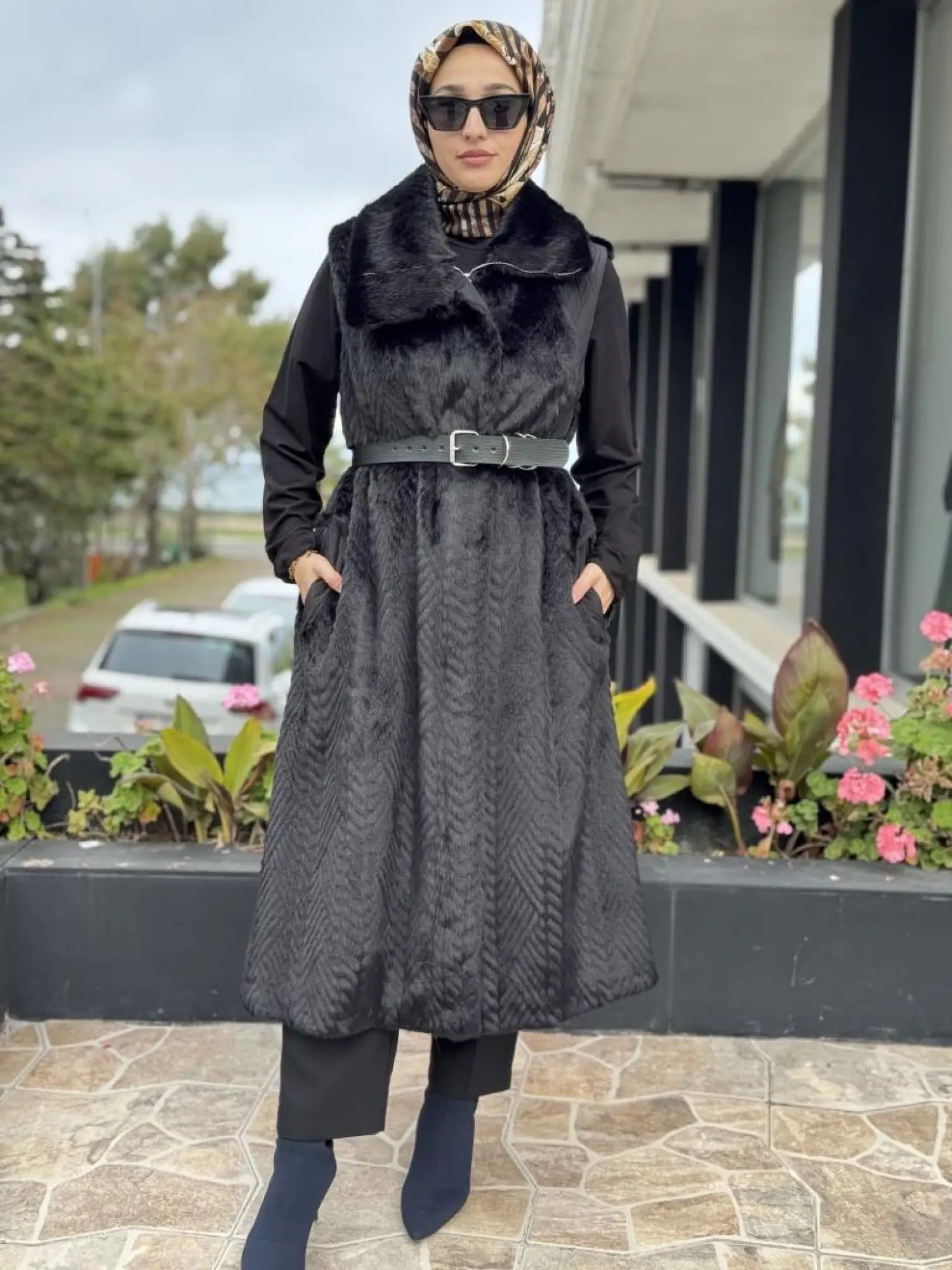 Misswhence Kapitone Detaylı Uzun Kürk Yelek 38700