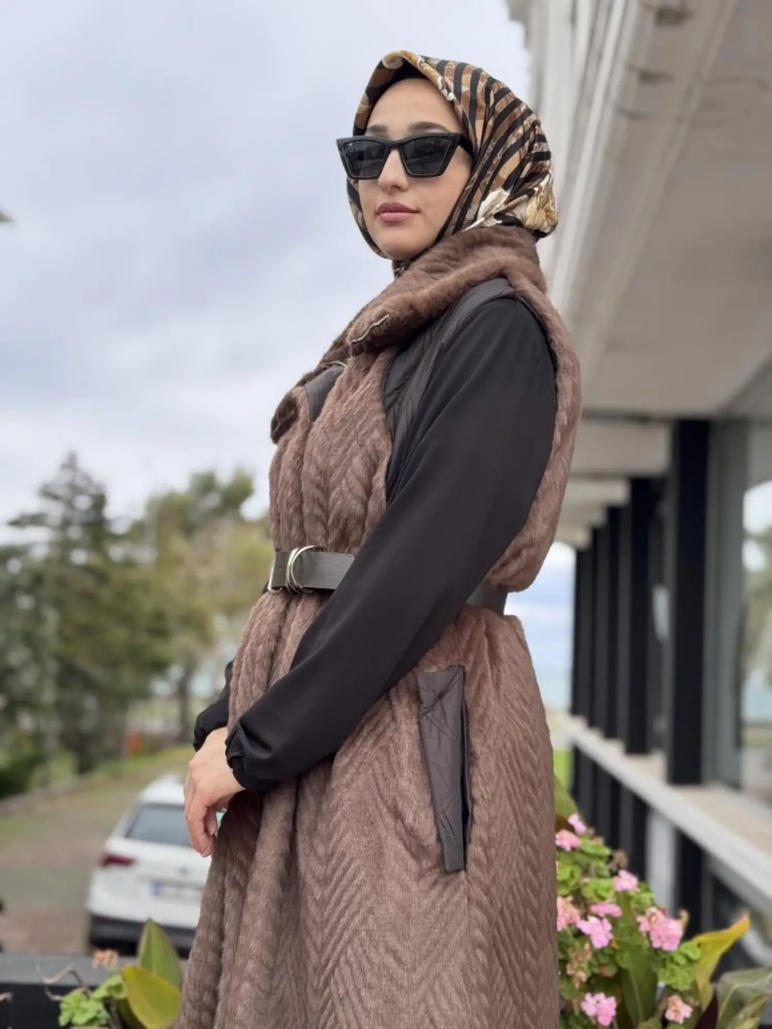 Misswhence Kapitone Detaylı Uzun Kürk Yelek 38700