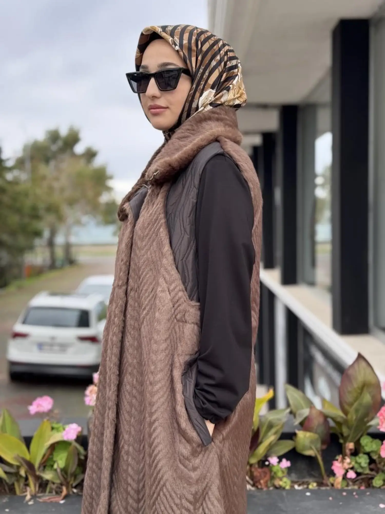 Misswhence Kapitone Detaylı Uzun Kürk Yelek 38700