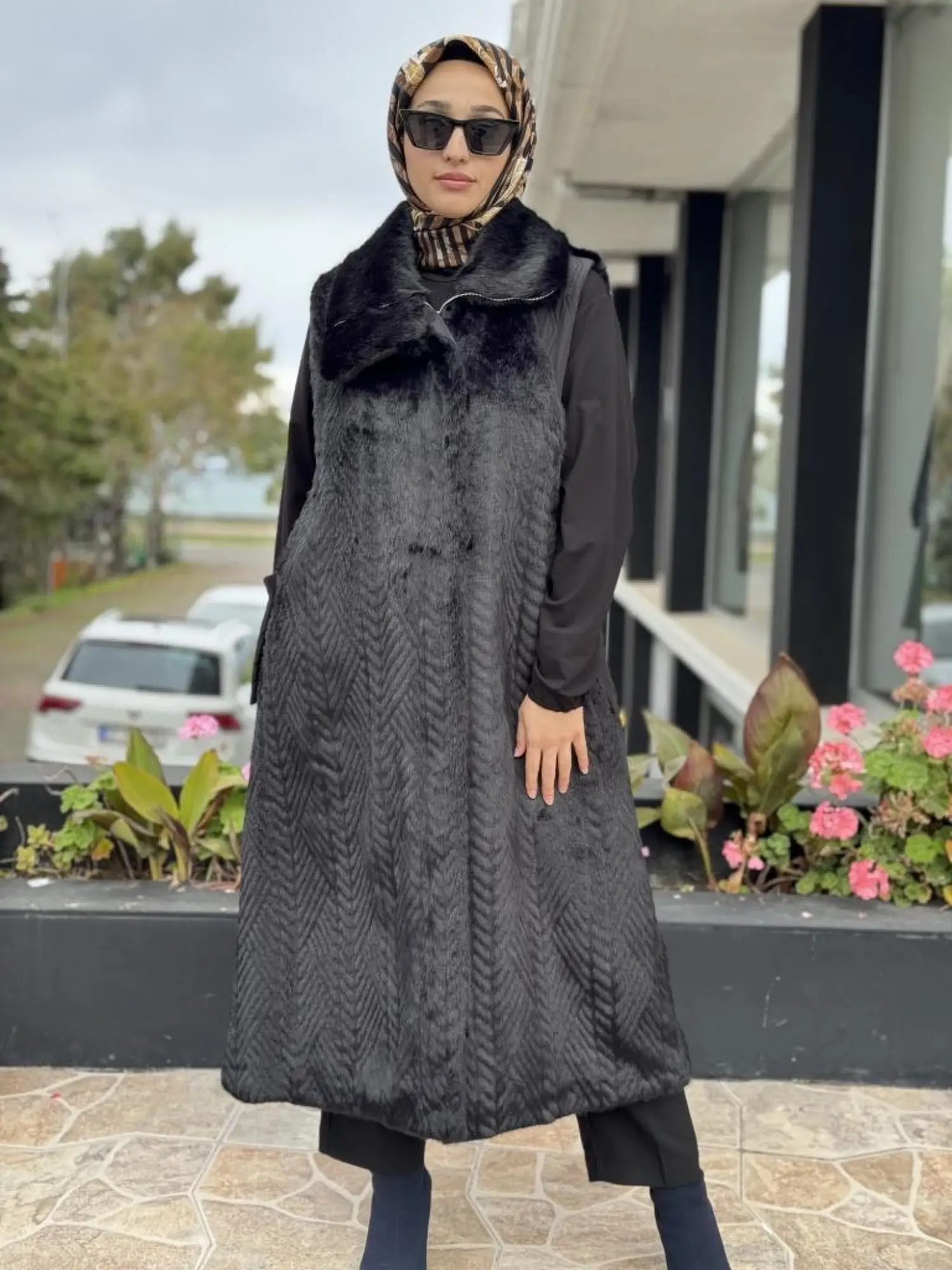 Misswhence Kapitone Detaylı Uzun Kürk Yelek 38700