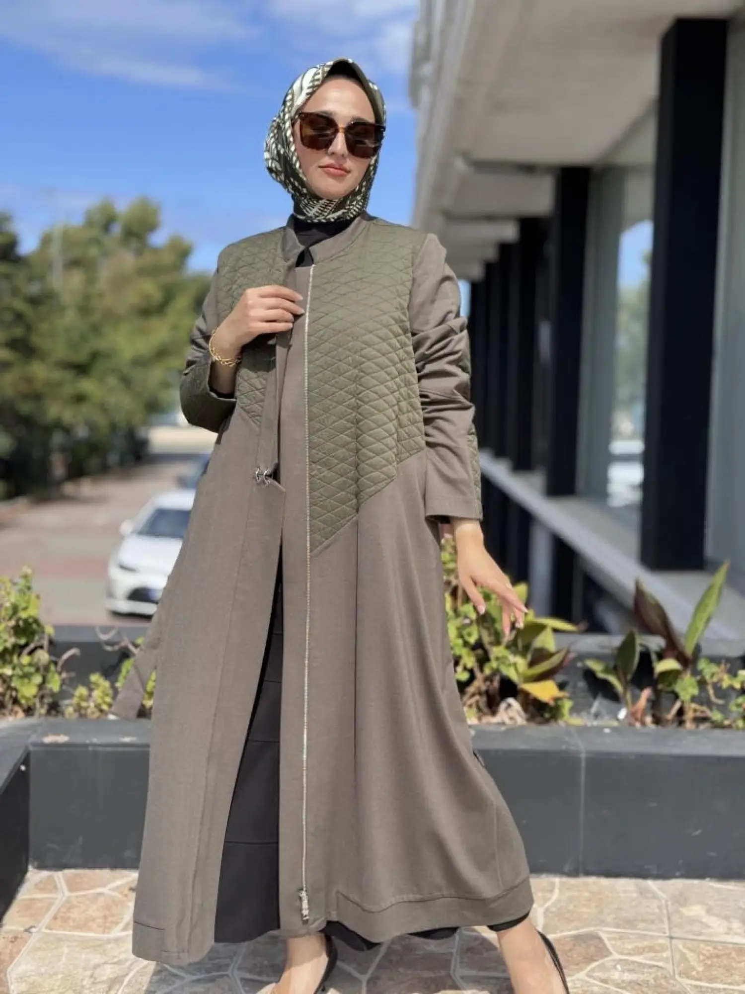 Misswhence Kapitone Detaylı Viskon Pardesü 38527