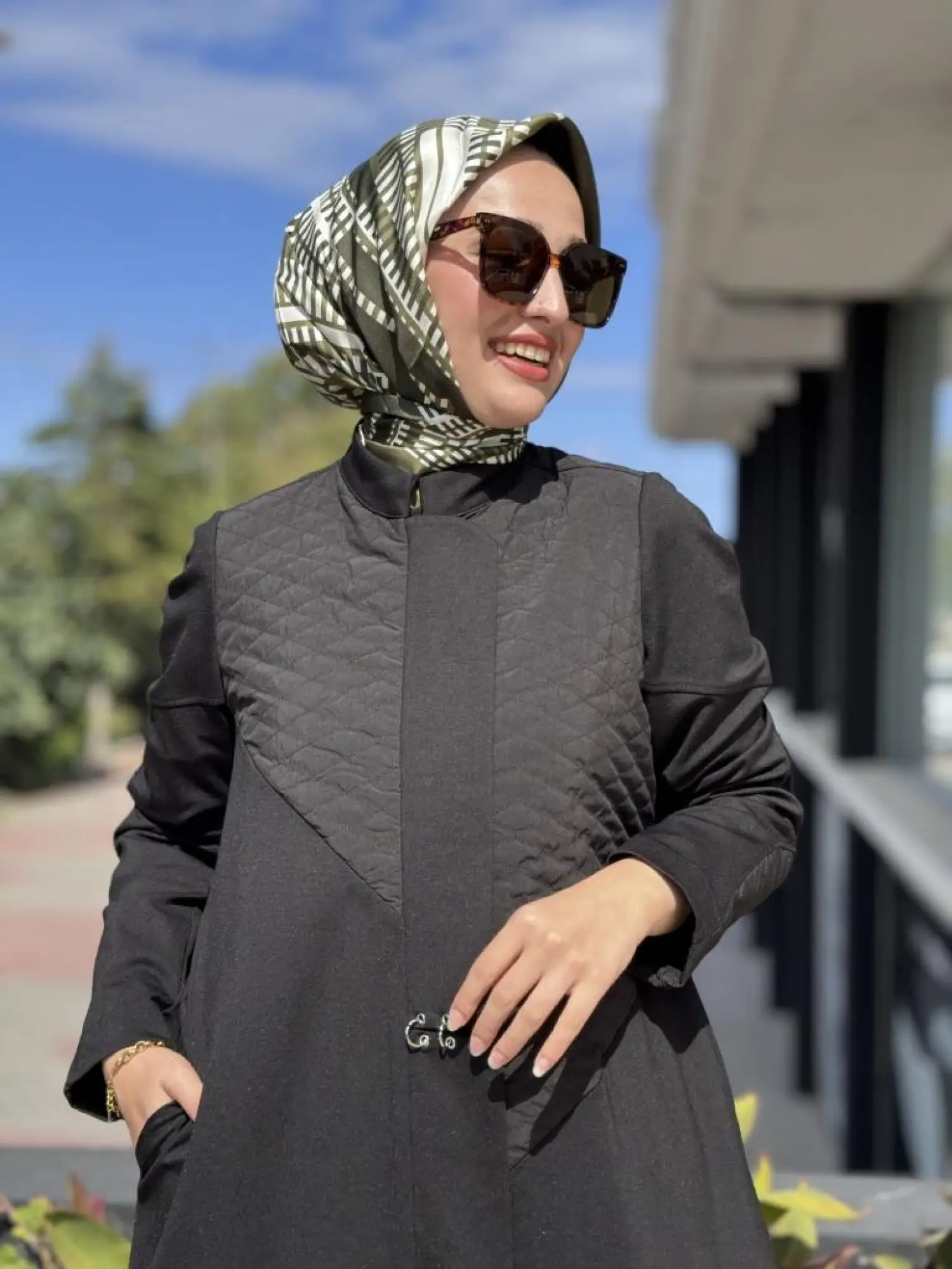 Misswhence Kapitone Detaylı Viskon Pardesü 38527