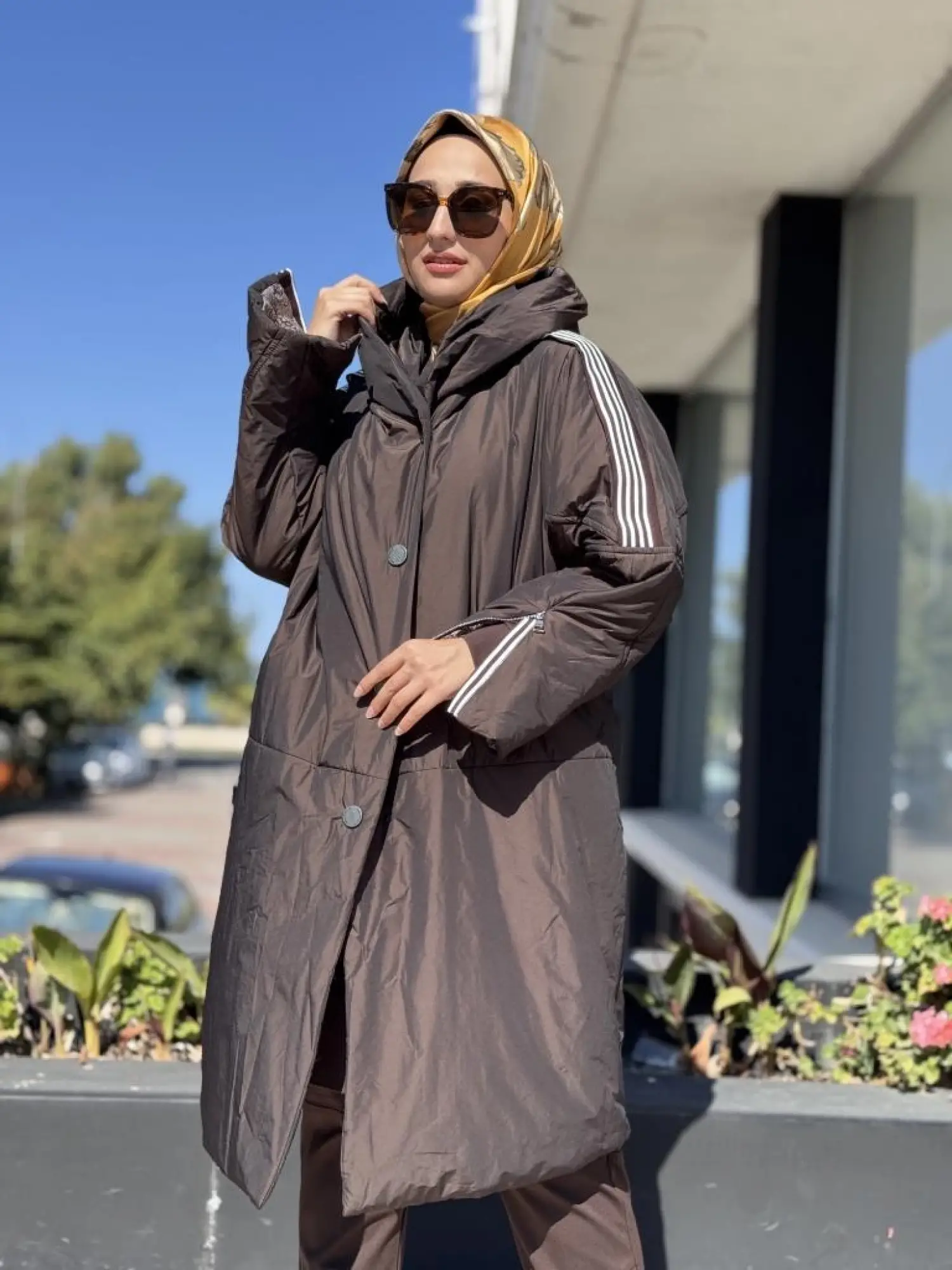 Misswhence Kapüşonlu Çıtçıtlı Şişme Mont 38501