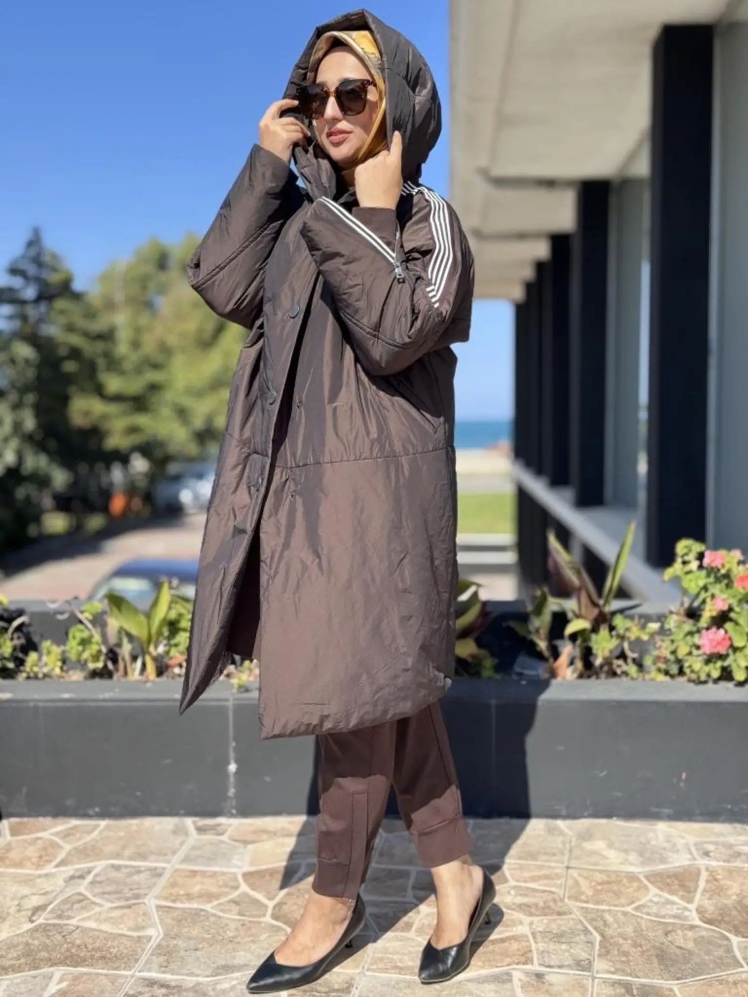 Misswhence Kapüşonlu Çıtçıtlı Şişme Mont 38501