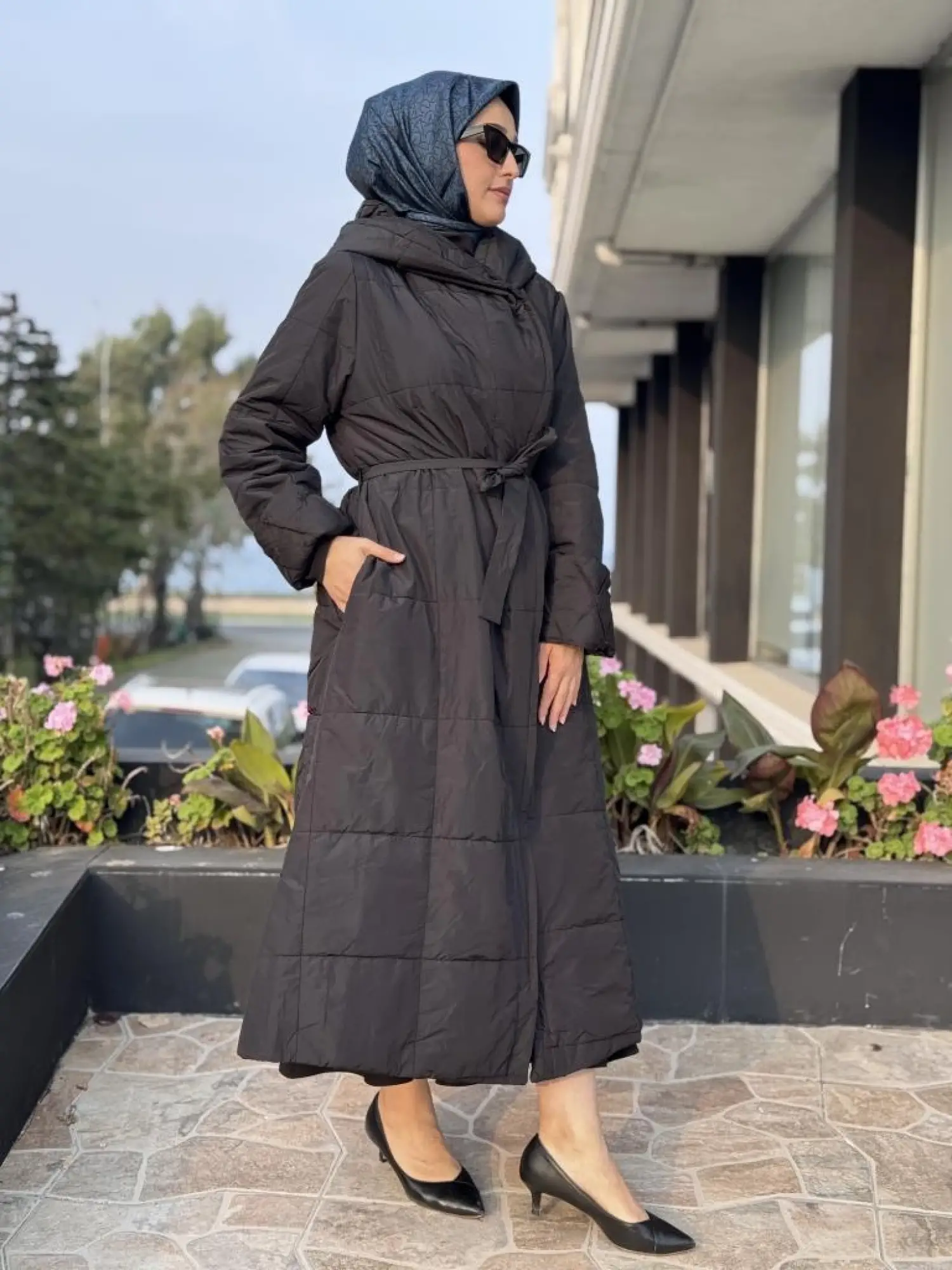 Misswhence Kapüşonlu Fermuarlı Kapitone Pardesü 38513