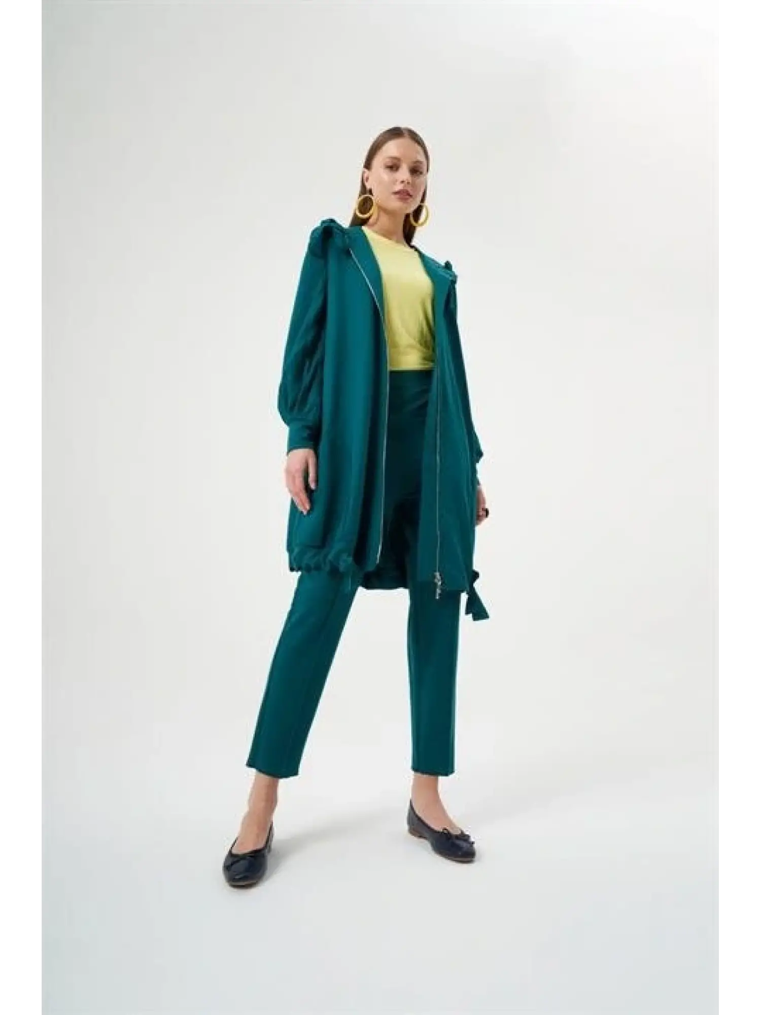 MİSSWHENCE KAPÜŞONLU İNCE ÖRME KAP PANTOLON TAKIM 33407