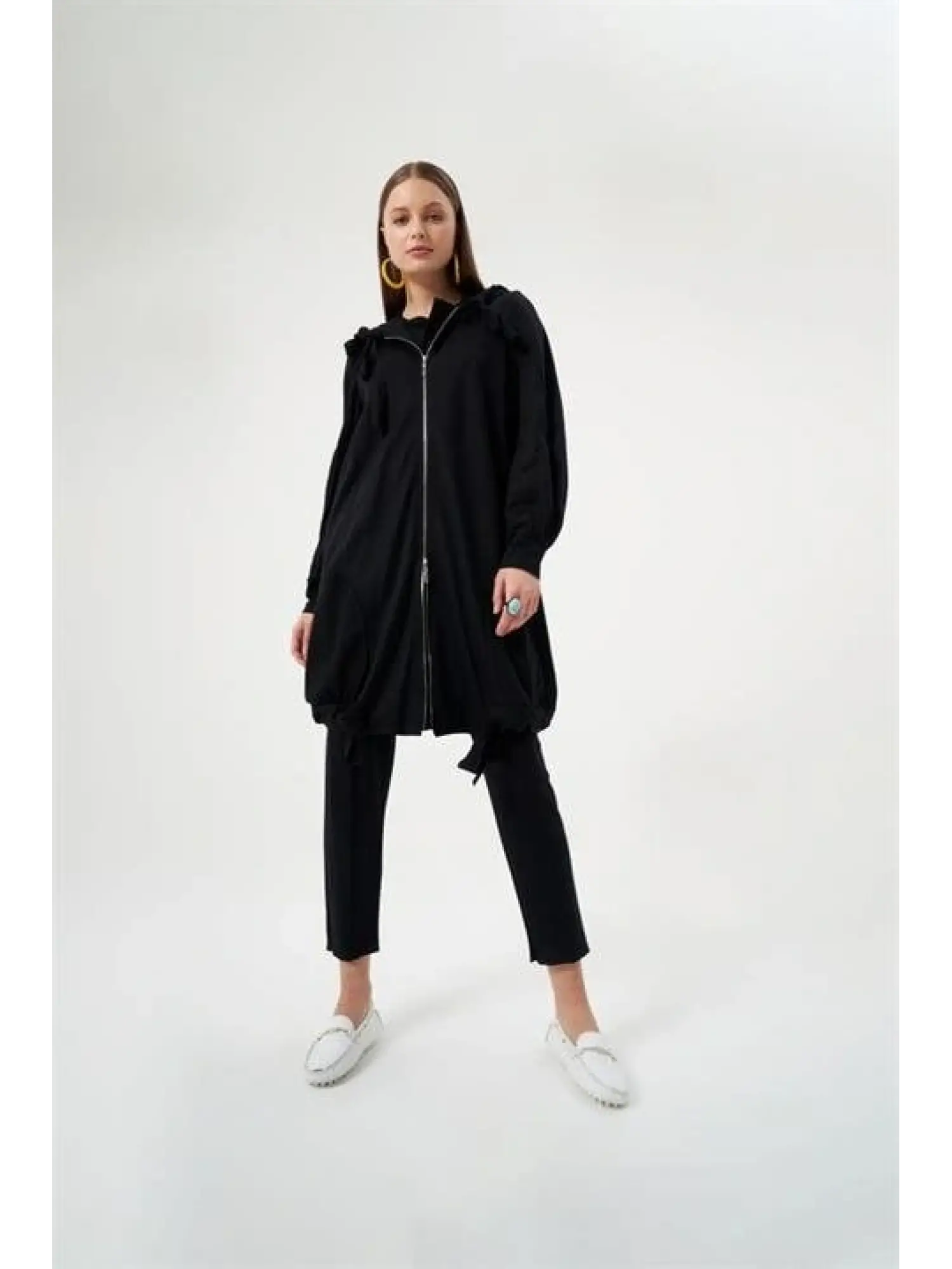 MİSSWHENCE KAPÜŞONLU İNCE ÖRME KAP PANTOLON TAKIM 33407