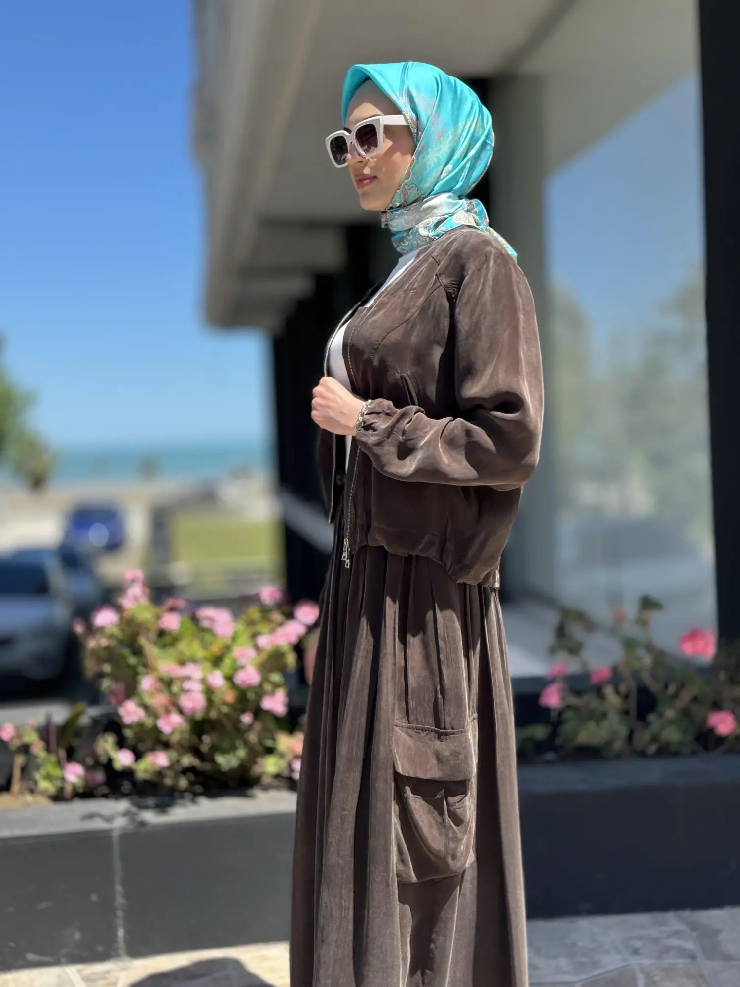 Misswhence Kargo Cepli Cupra İpek Etek 35912