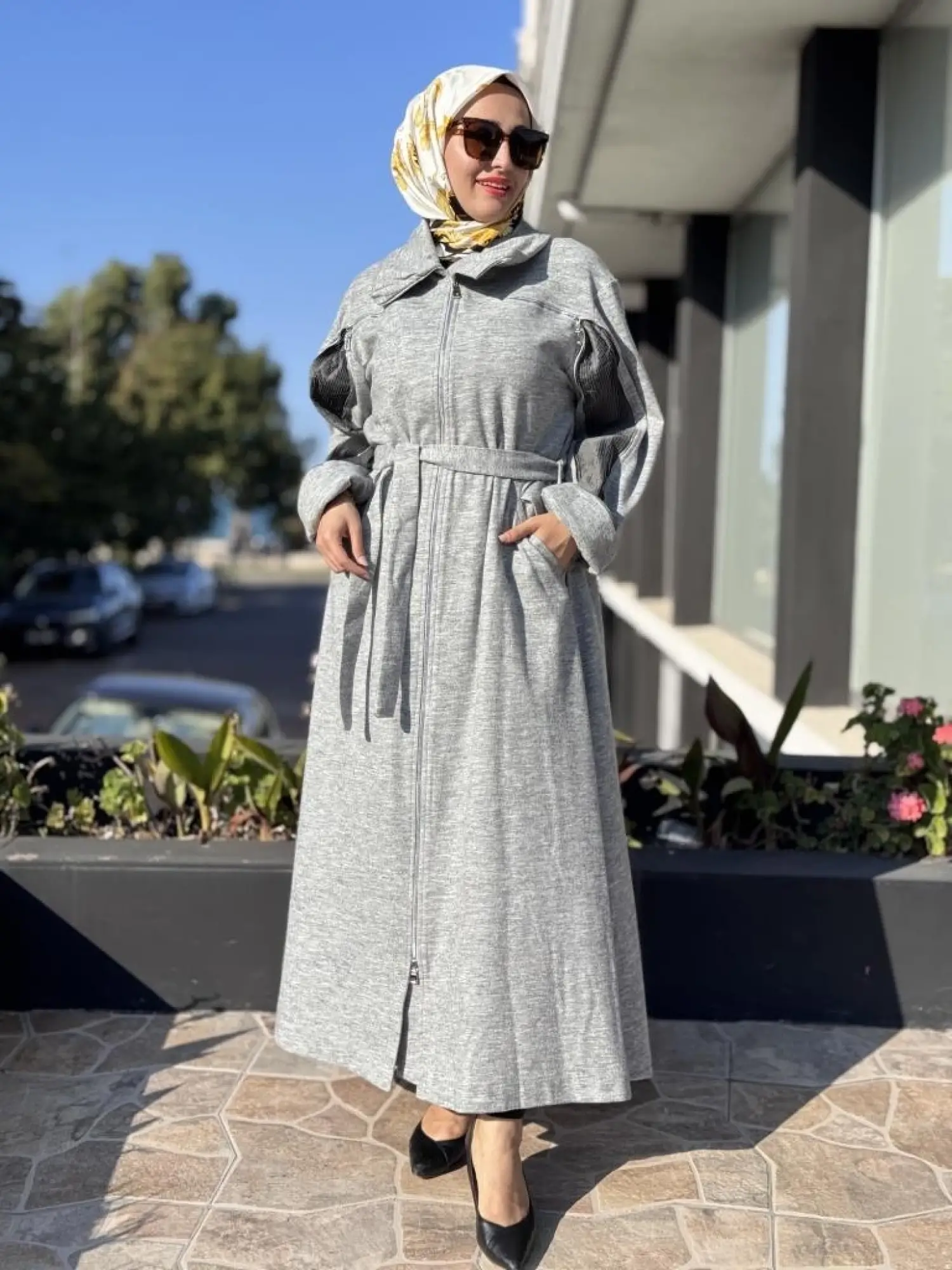 Misswhence Kol/Gögüs Drape ve Fermuar Detaylı Pardesü 38505