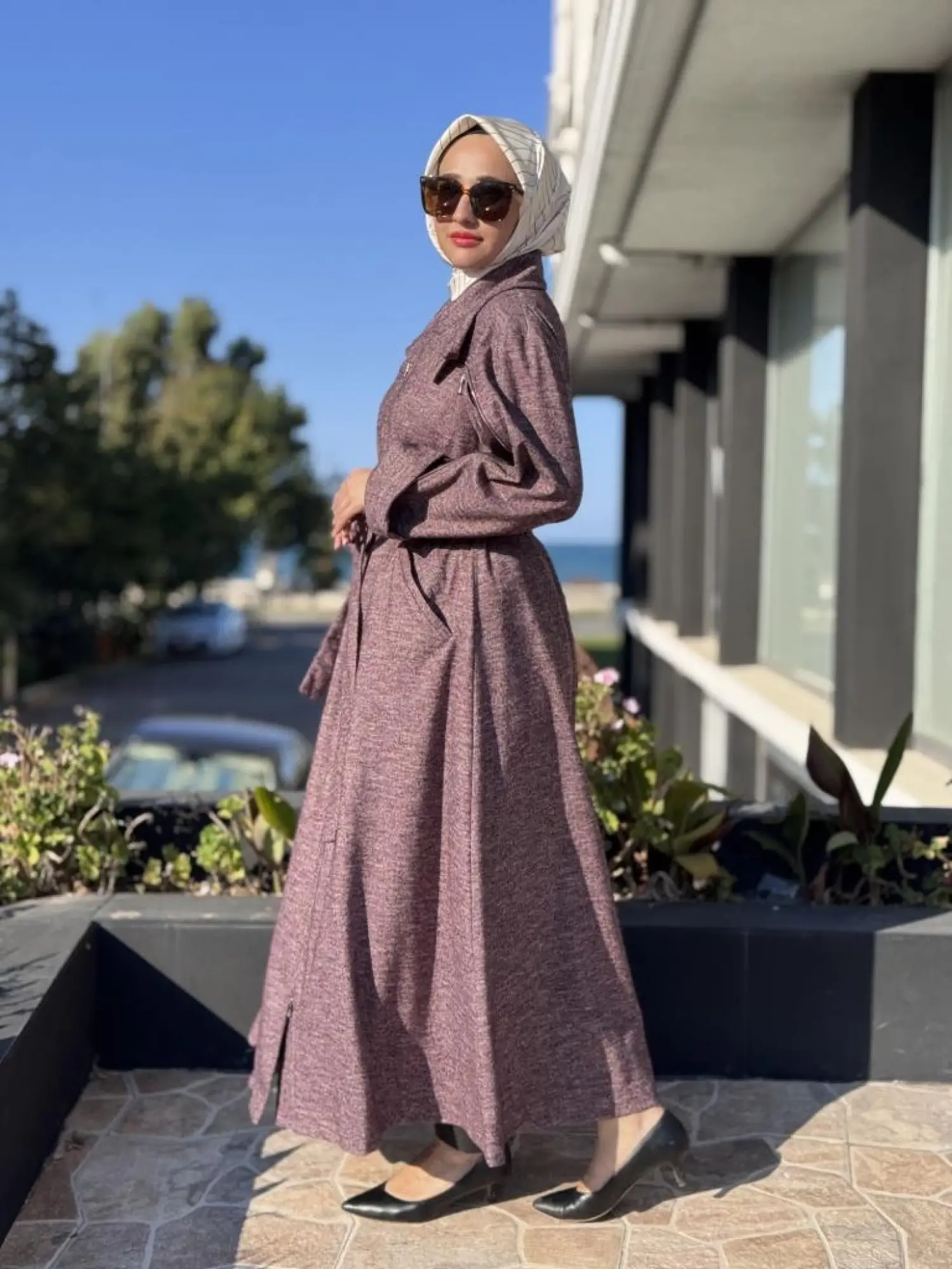 Misswhence Kol/Gögüs Drape ve Fermuar Detaylı Pardesü 38505