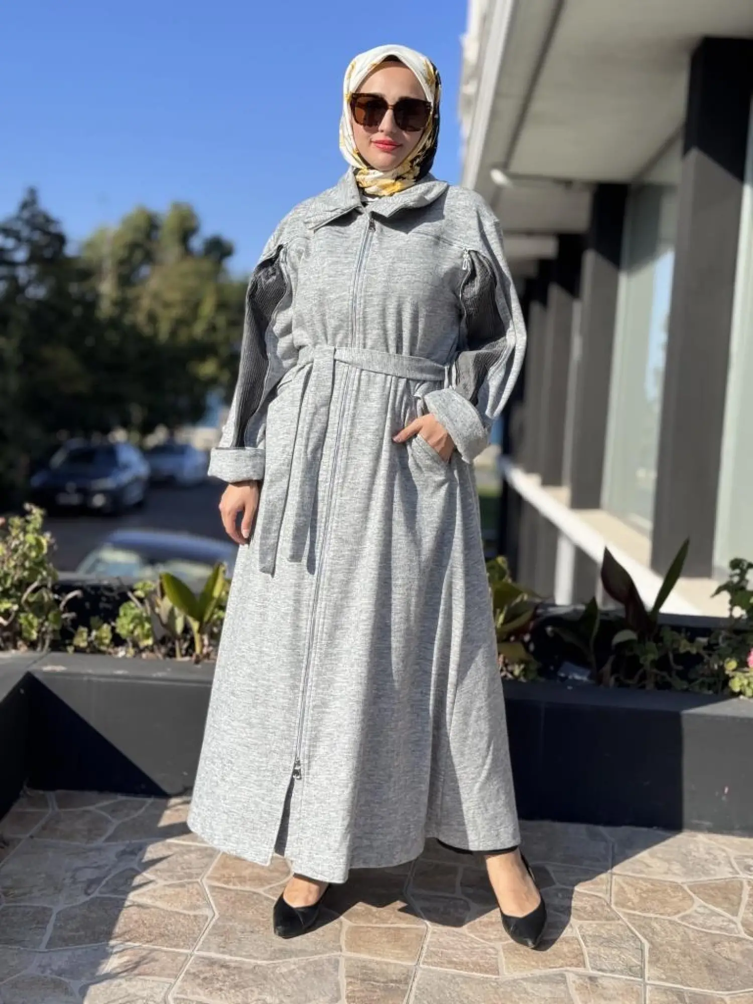 Misswhence Kol/Gögüs Drape ve Fermuar Detaylı Pardesü 38505