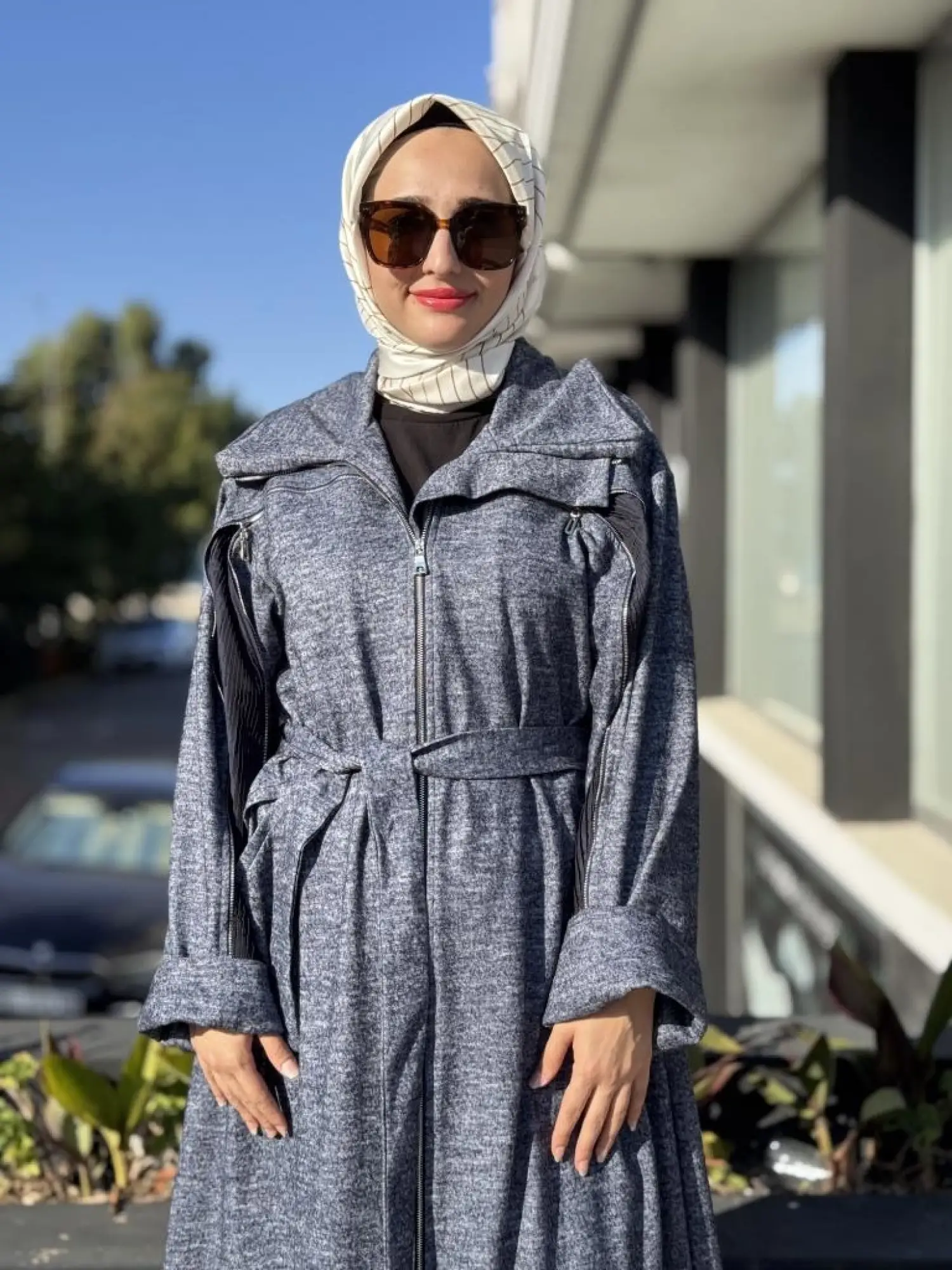 Misswhence Kol/Gögüs Drape ve Fermuar Detaylı Pardesü 38505