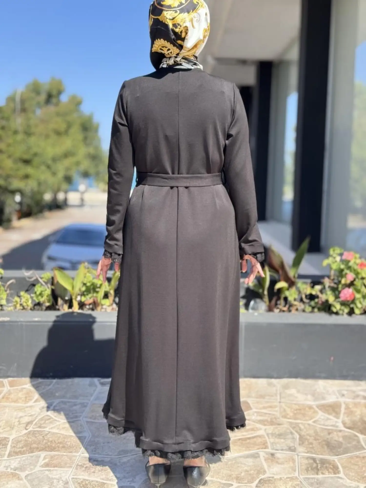 Misswhence Kol ve Etek Ucu Dantelli Elbise 38823