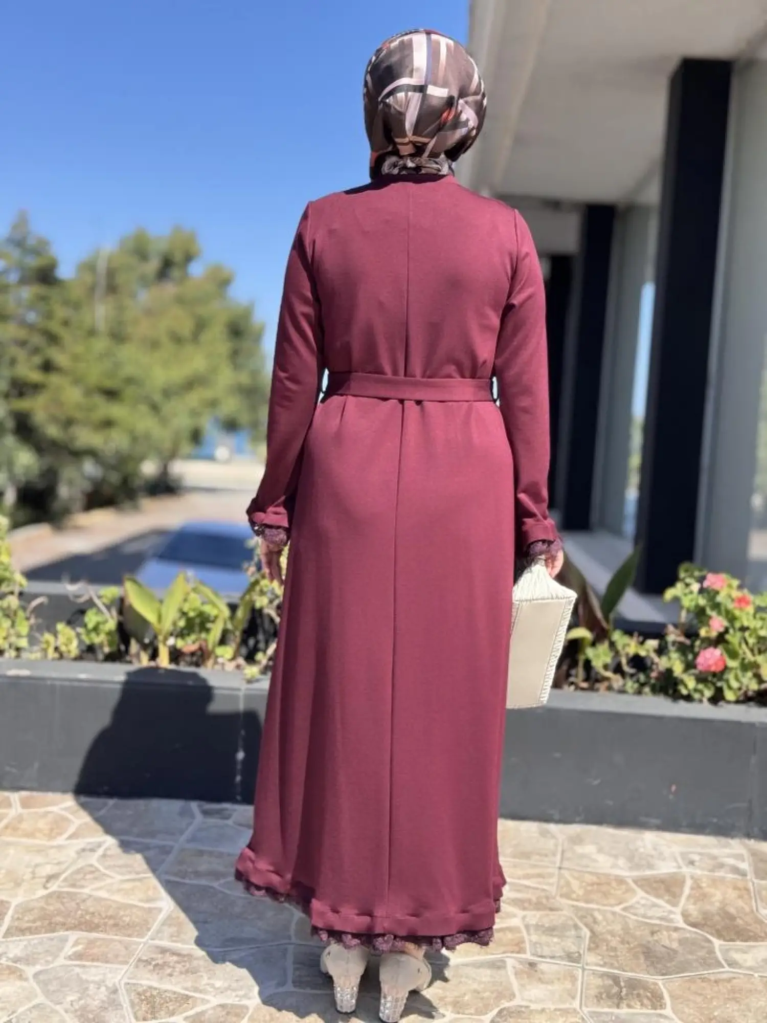 Misswhence Kol ve Etek Ucu Dantelli Elbise 38823