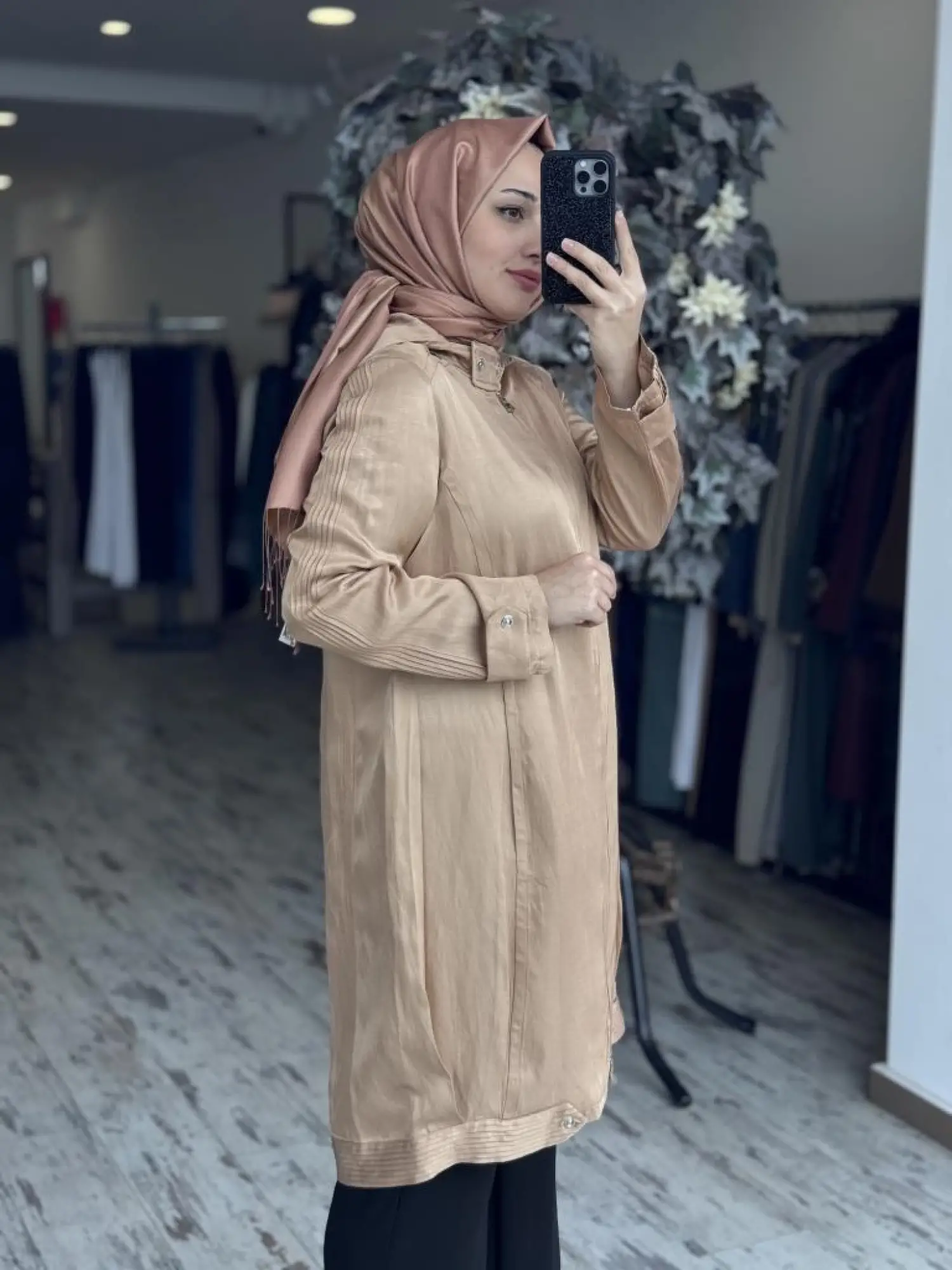 Misswhence Kolları Nervürlü Chanel Keten Kap 37404