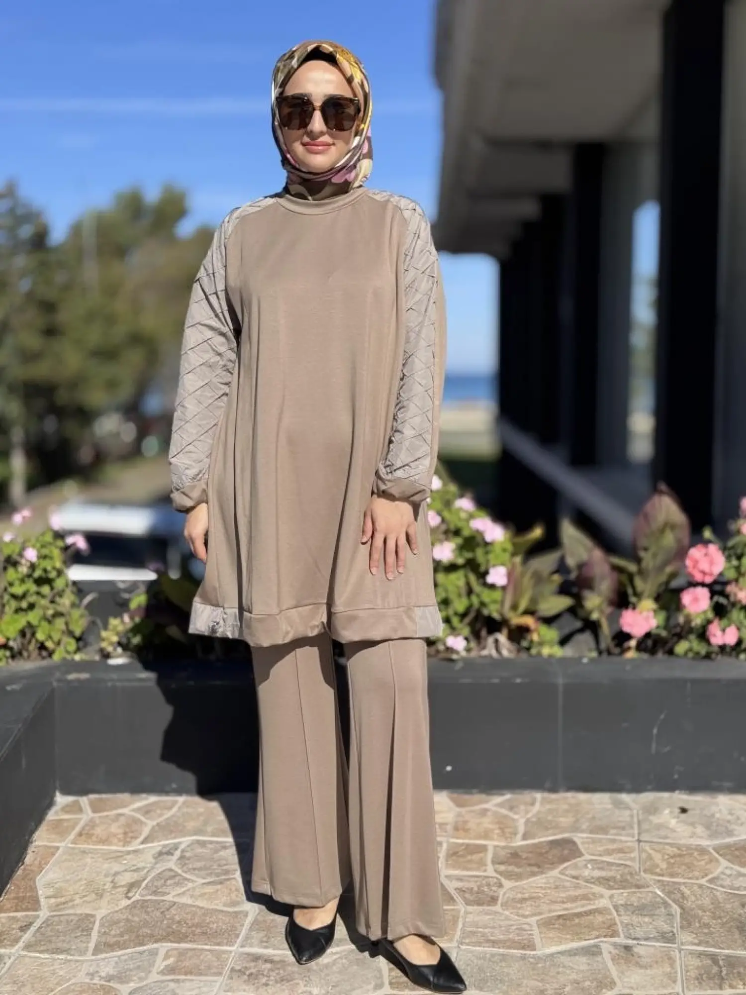 Misswhence Kolu Teknik Kumaş ve Dikiş Detaylı Tunik 38040