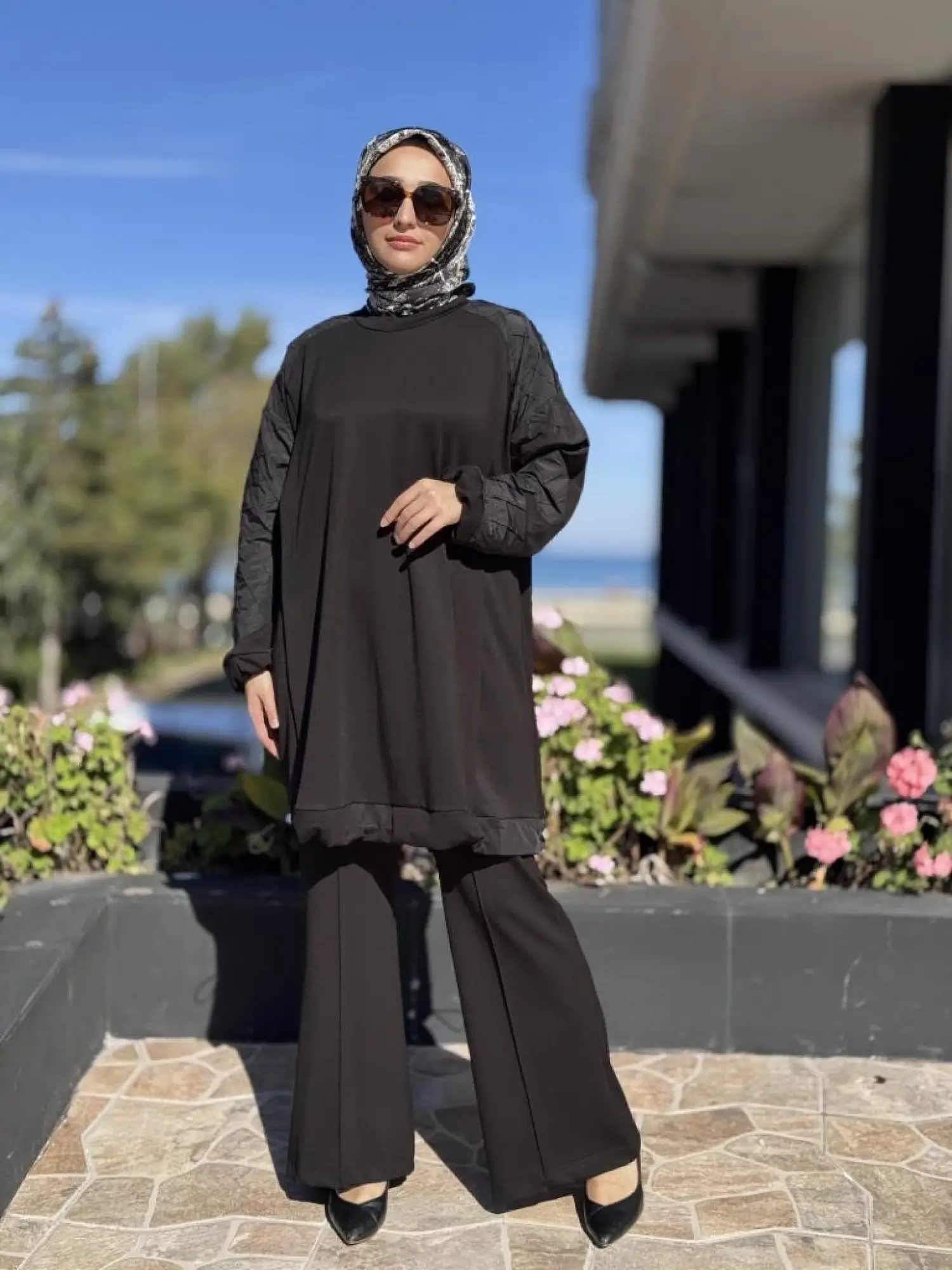 Misswhence Kolu Teknik Kumaş ve Dikiş Detaylı Tunik 38040