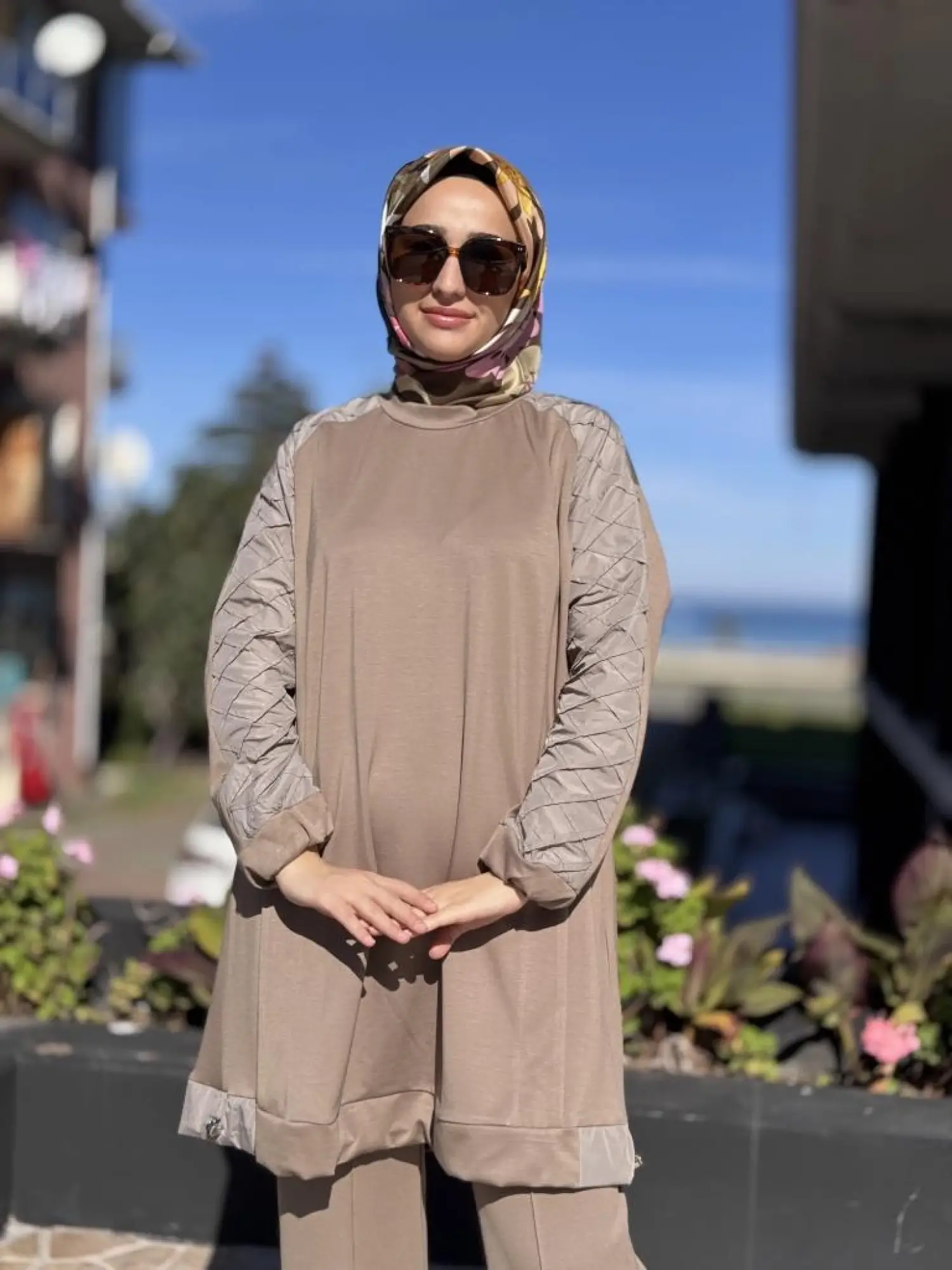 Misswhence Kolu Teknik Kumaş ve Dikiş Detaylı Tunik 38040