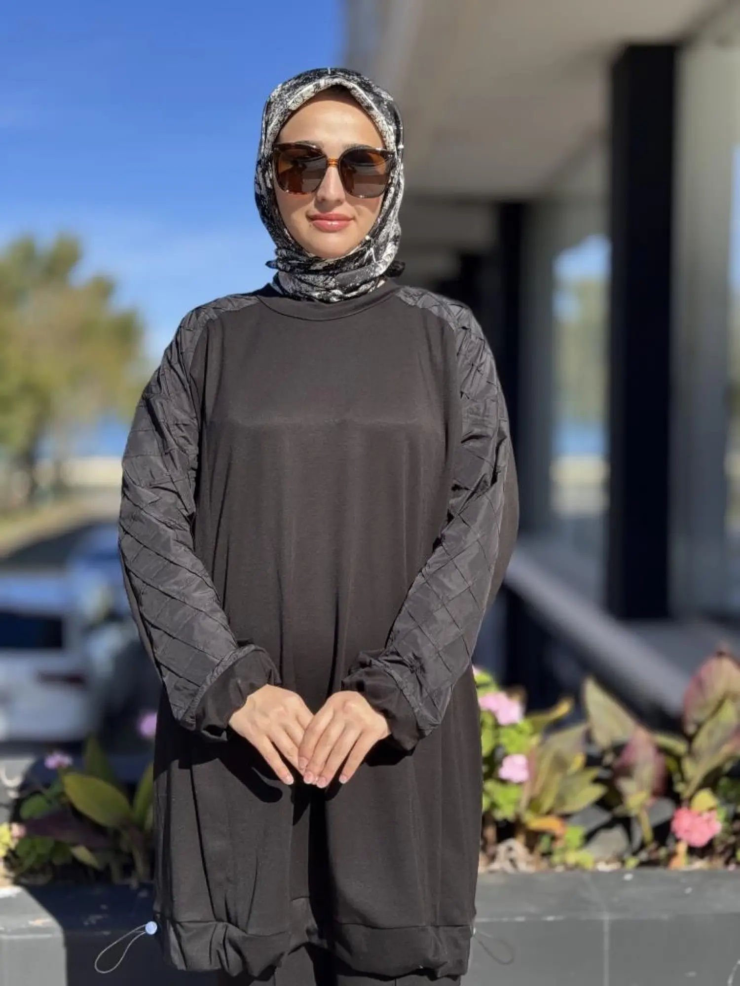 Misswhence Kolu Teknik Kumaş ve Dikiş Detaylı Tunik 38040