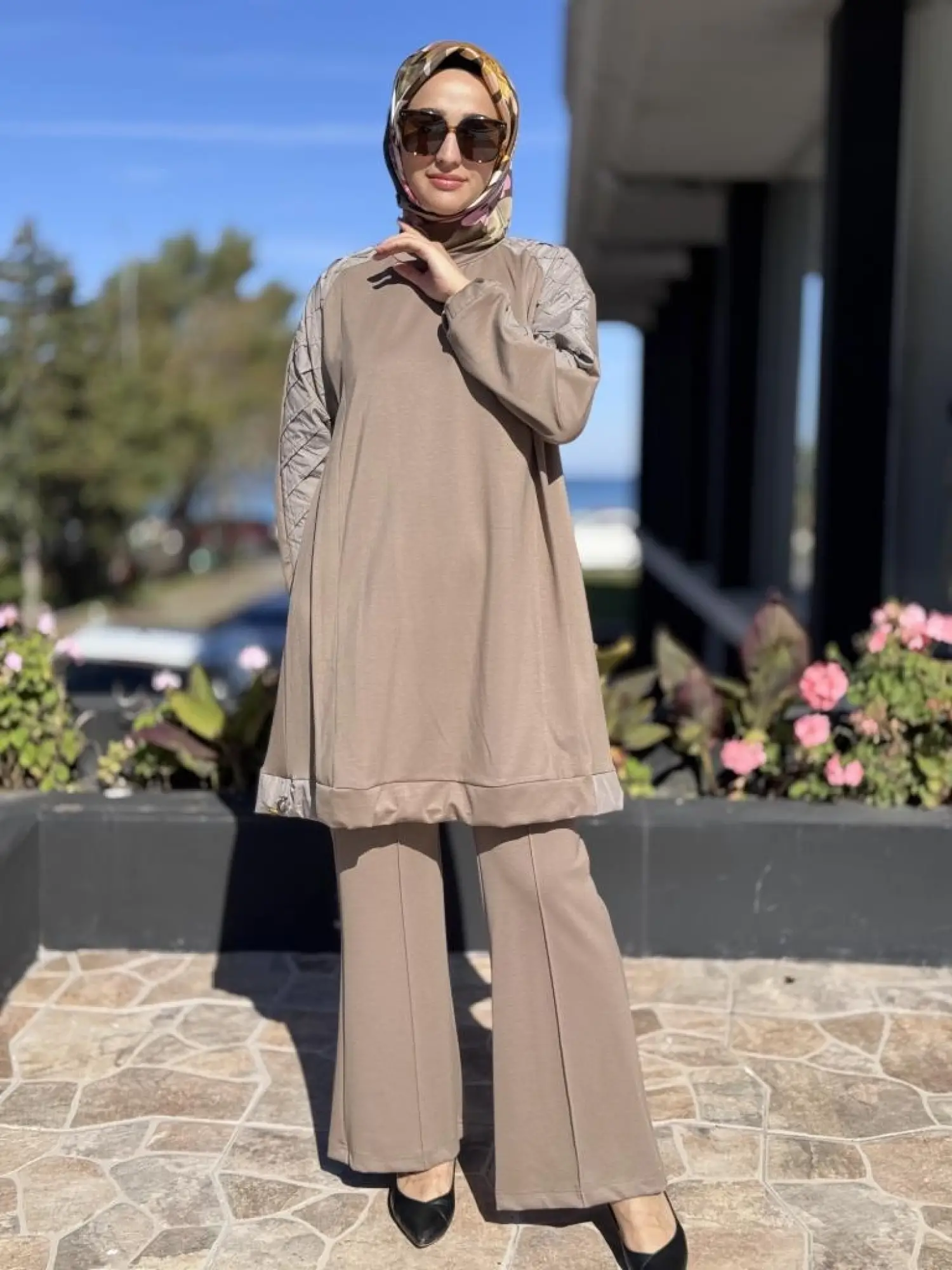 Misswhence Kolu Teknik Kumaş ve Dikiş Detaylı Tunik 38040