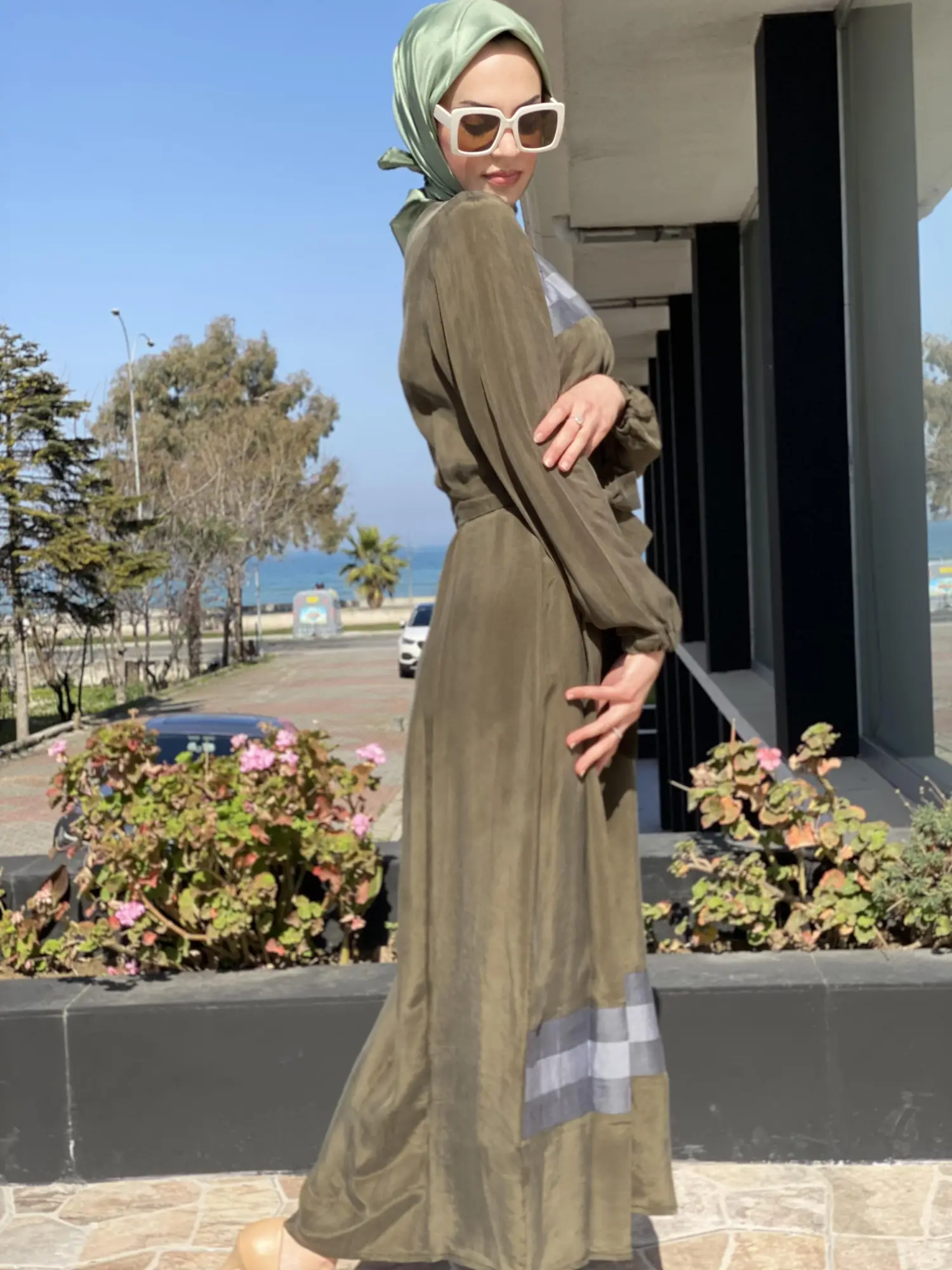 Misswhence Kot Detaylı İpek Elbise 35802