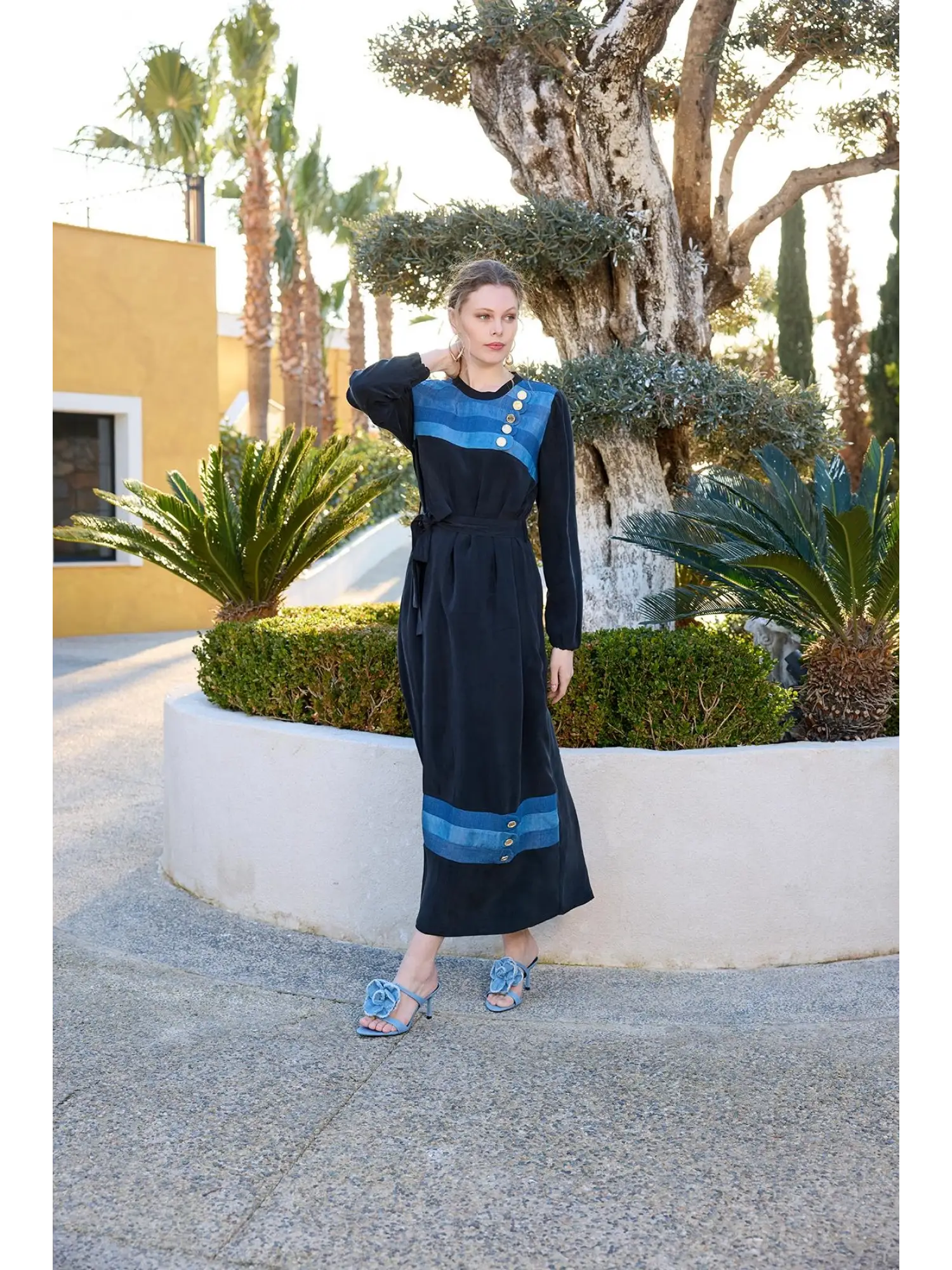 Misswhence Kot Detaylı İpek Elbise 35802