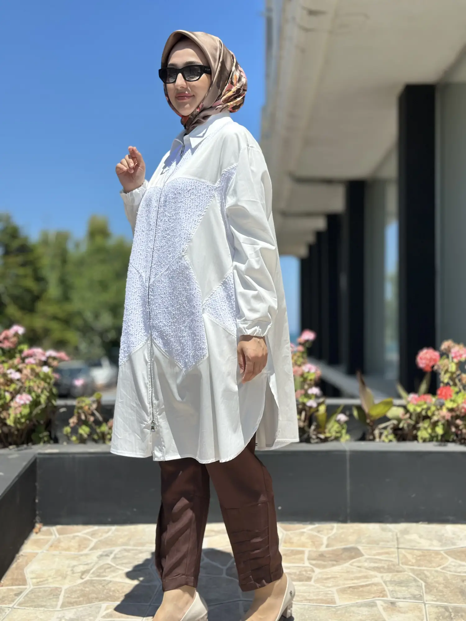 Misswhence Kumaş Ve Payet Detaylı Fermuarlı Kap 39403