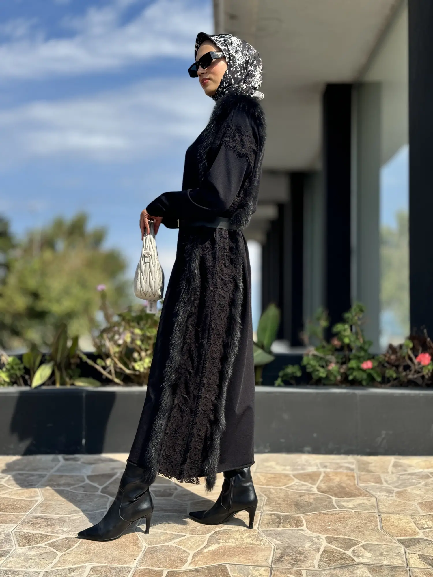 Misswhence Kürk Detaylı Triko Elbise 36805